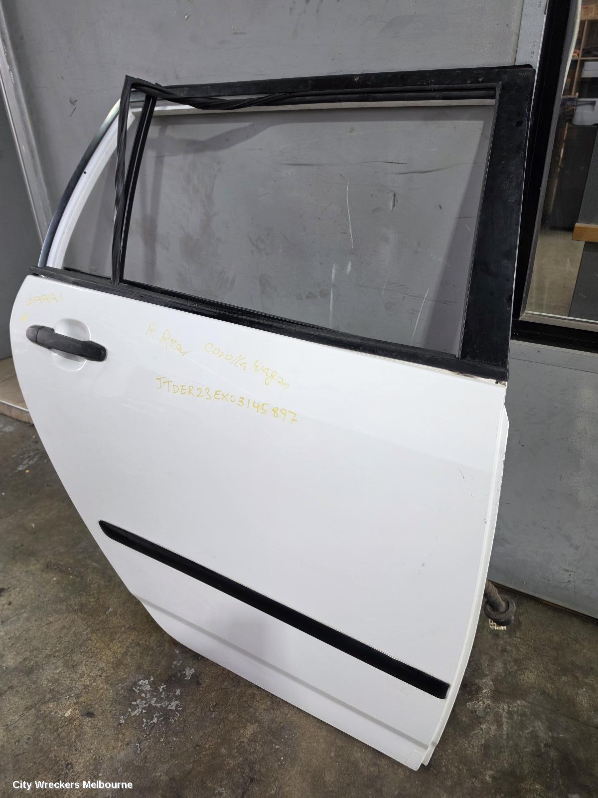 TOYOTA COROLLA RIGHT REAR DOOR, ZZE122, WAGON, 12/2001 - 03/2007