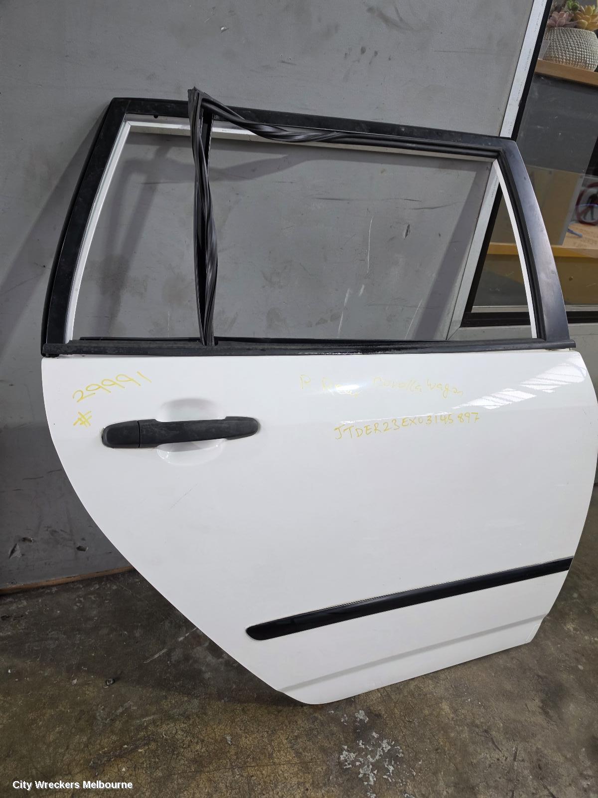 TOYOTA COROLLA RIGHT REAR DOOR, ZZE122, WAGON, 12/2001 - 03/2007