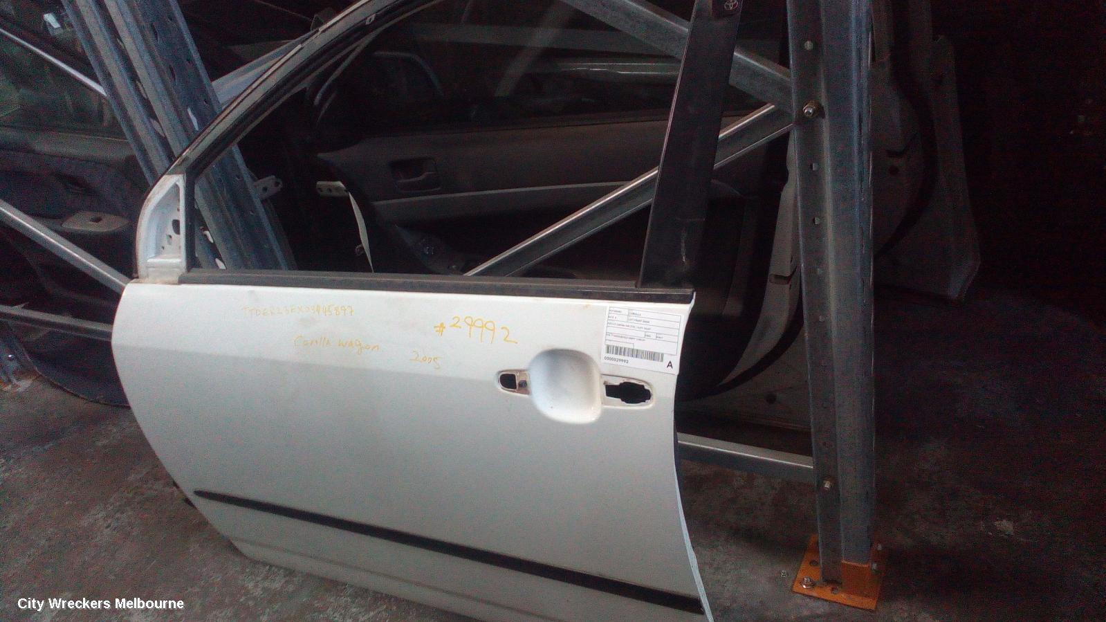 TOYOTA COROLLA LEFT FRONT DOOR, ZZE122 (JAPAN-VIN JTD), 12/2001 - 04/2007