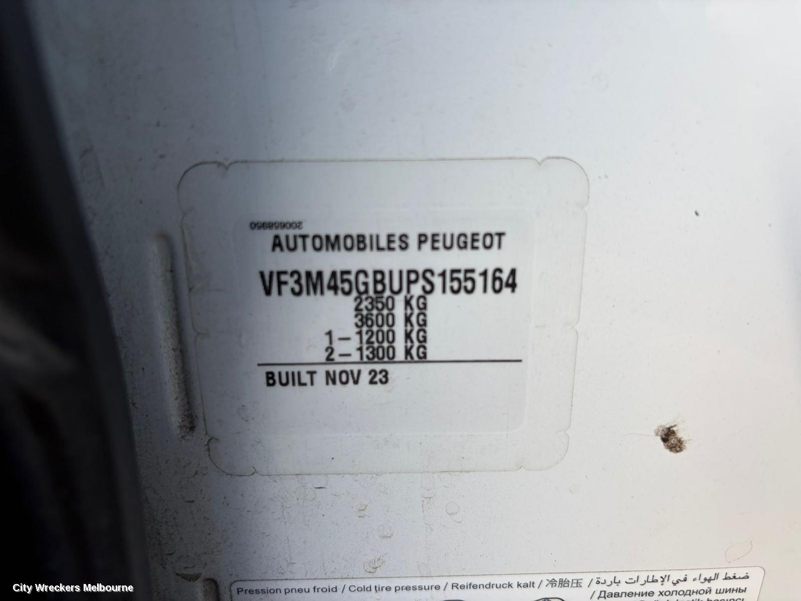 PEUGEOT 3008 BOOTLID/TAILGATE, P64, TAILGATE, 06/2024 ONWARDS