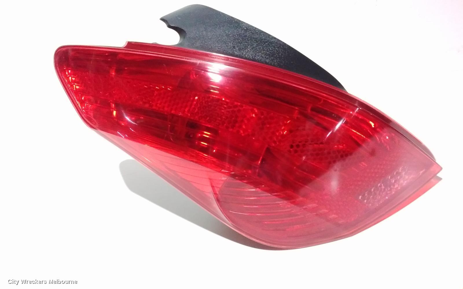 PEUGEOT 207 LEFT TAILLIGHT, HATCH, RED INDICATOR SECTION, A7, 04/2006 - 12/2012