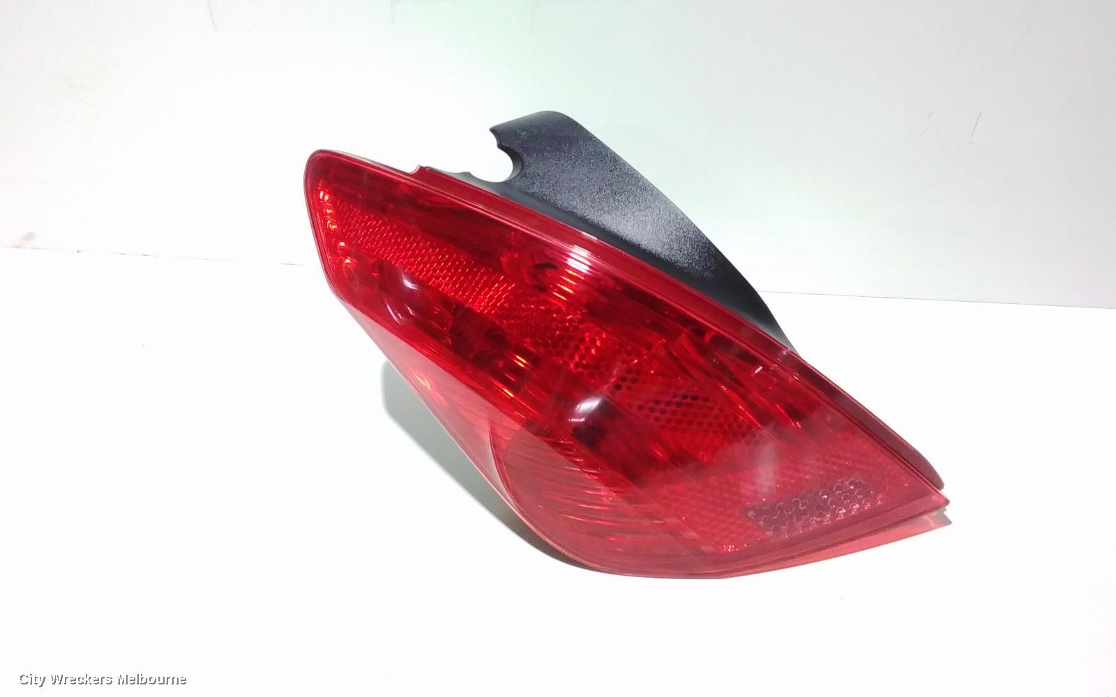 PEUGEOT 207 LEFT TAILLIGHT, HATCH, RED INDICATOR SECTION, A7, 04/2006 - 12/2012