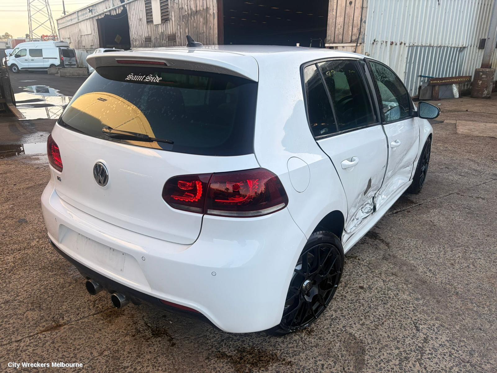 VOLKSWAGEN GOLF BOOTLID/TAILGATE, TAILGATE, GEN 6, HATCH, SPOILERED TYPE, 10/2008 - 03/2013