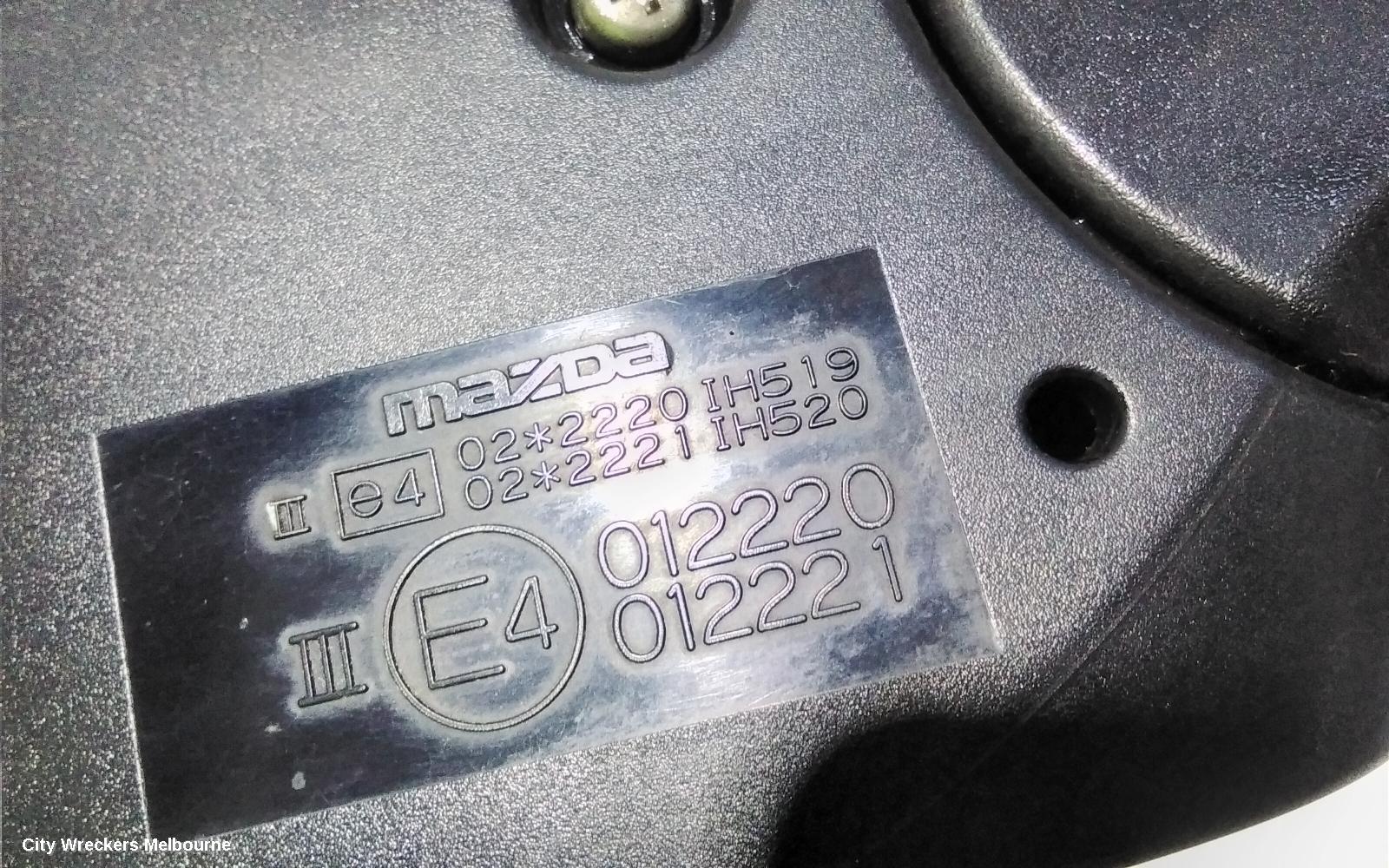 MAZDA 3 RIGHT DOOR MIRROR, BK, POWER, SEDAN/HATCH, NON MPS, 3 WIRE TYPE, 10/2003 - 04/2009
