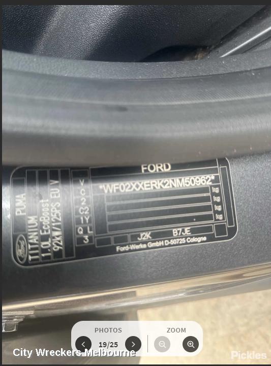 FORD PUMA BOOTLID/TAILGATE, TAILGATE, JK, 03/2020 - 09/2023