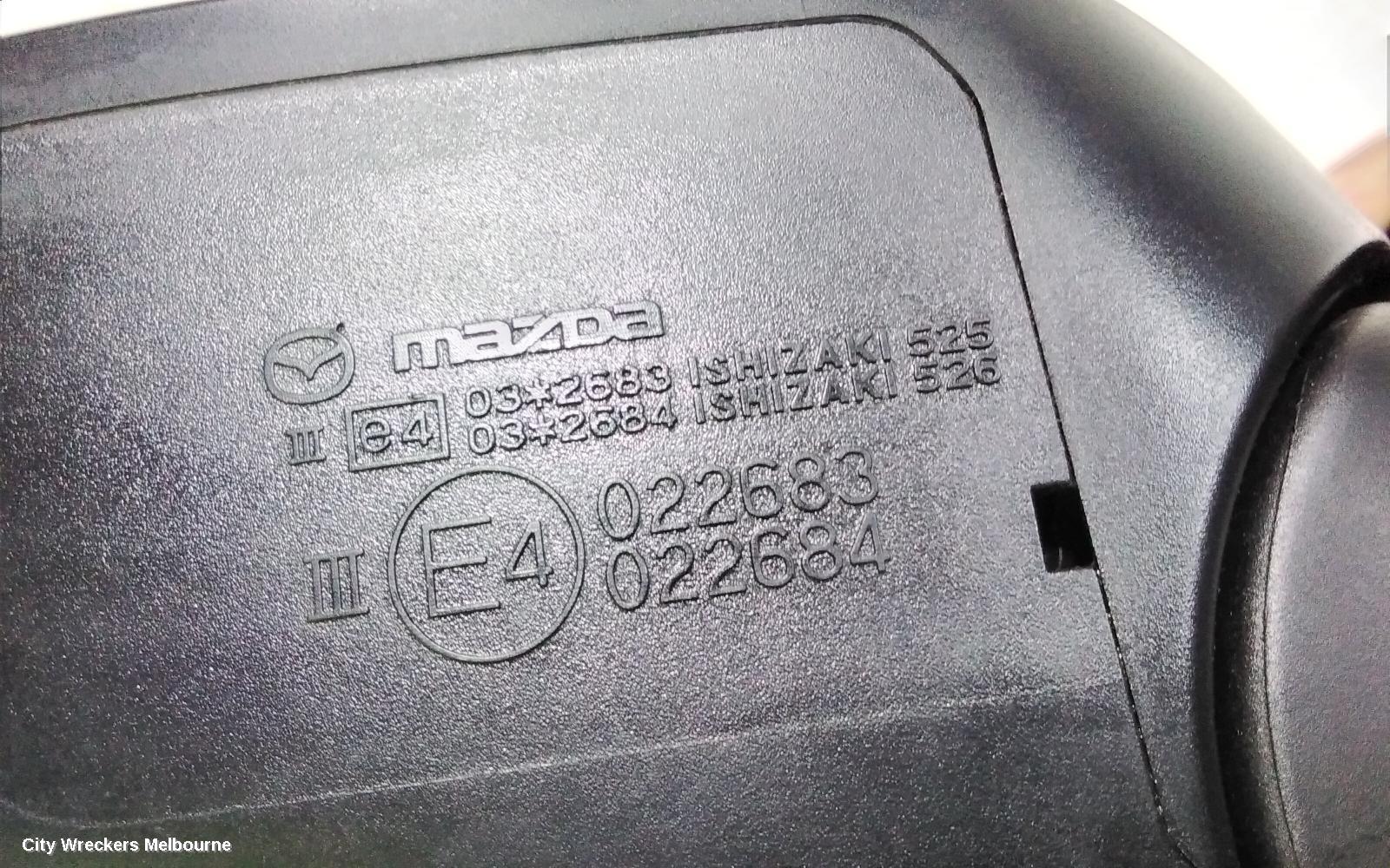 MAZDA 6 LEFT DOOR MIRROR, GG/GY, 3 WIRE TYPE, 09/2002 - 02/2008