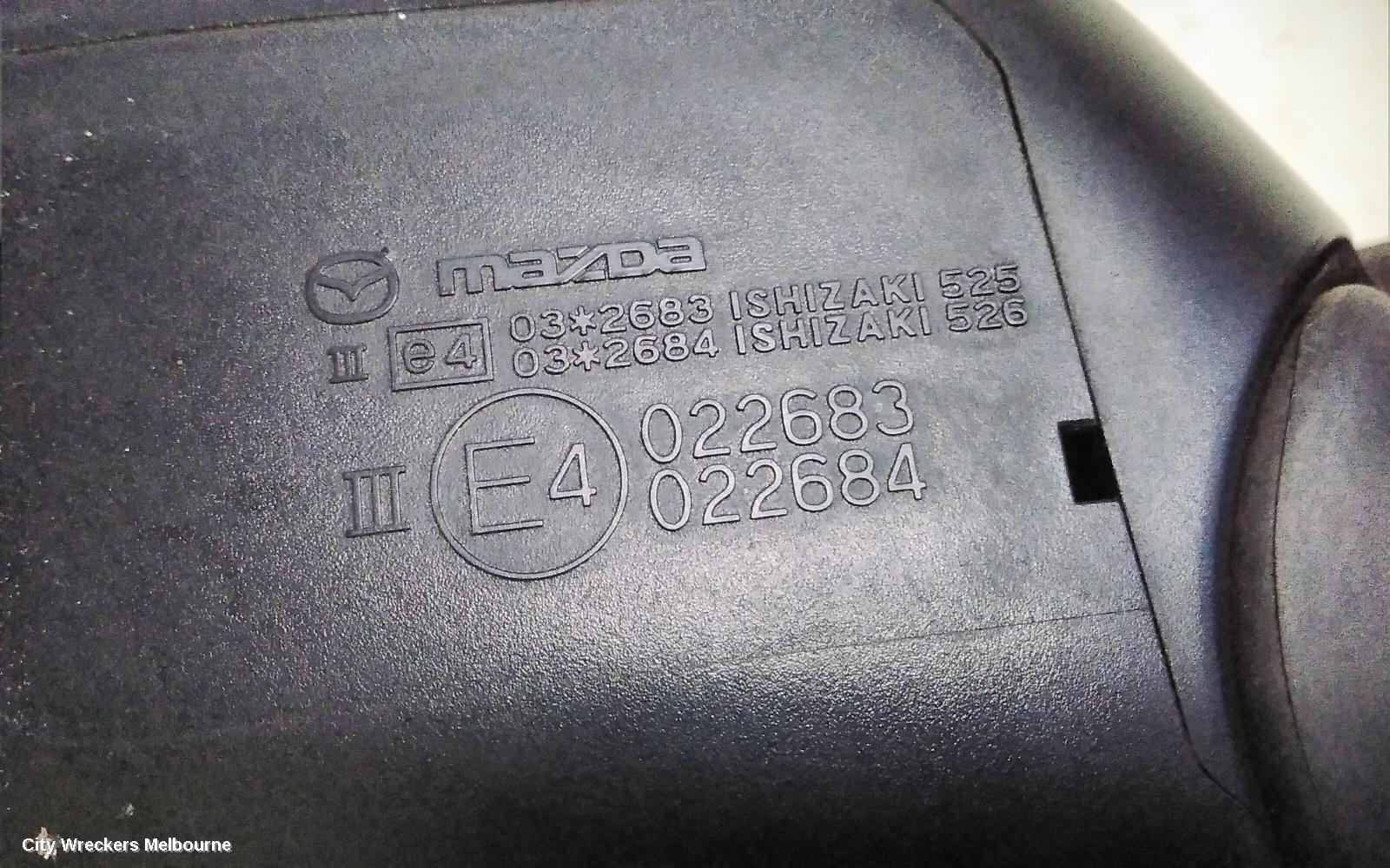 MAZDA 6 LEFT DOOR MIRROR, GG/GY, 3 WIRE TYPE, 09/2002 - 02/2008