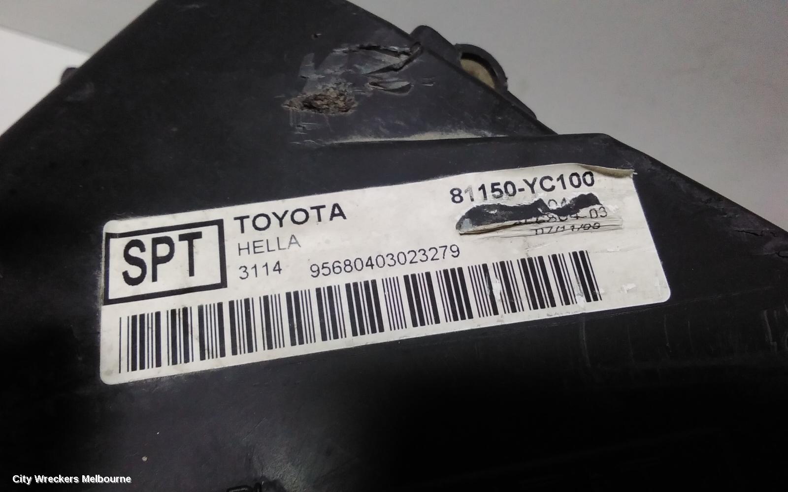 TOYOTA CAMRY LEFT HEADLAMP, SK36, SPORTIVO, BLACK INSERT TYPE, 08/2002 - 09/2004
