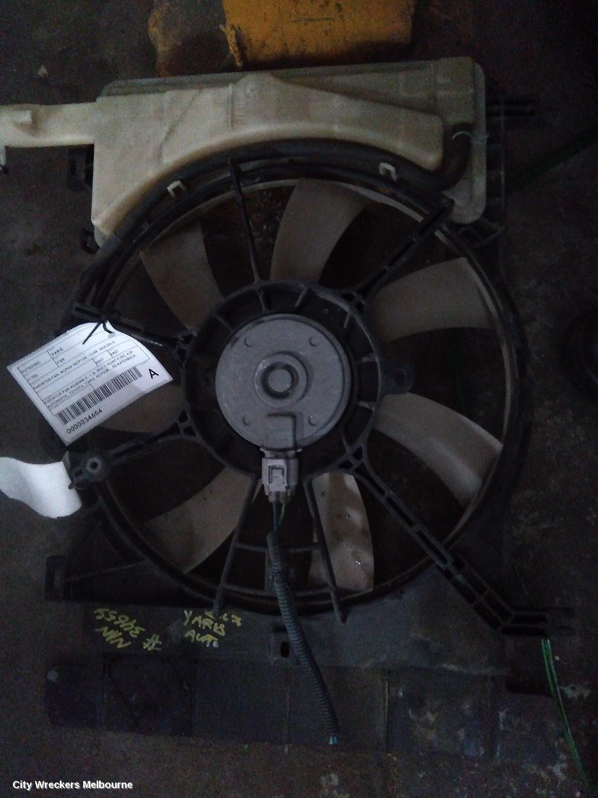 TOYOTA YARIS FAN, RADIATOR FAN, NCP9#-NCP13#, 10/2005 ONWARDS (AUS ONLY)