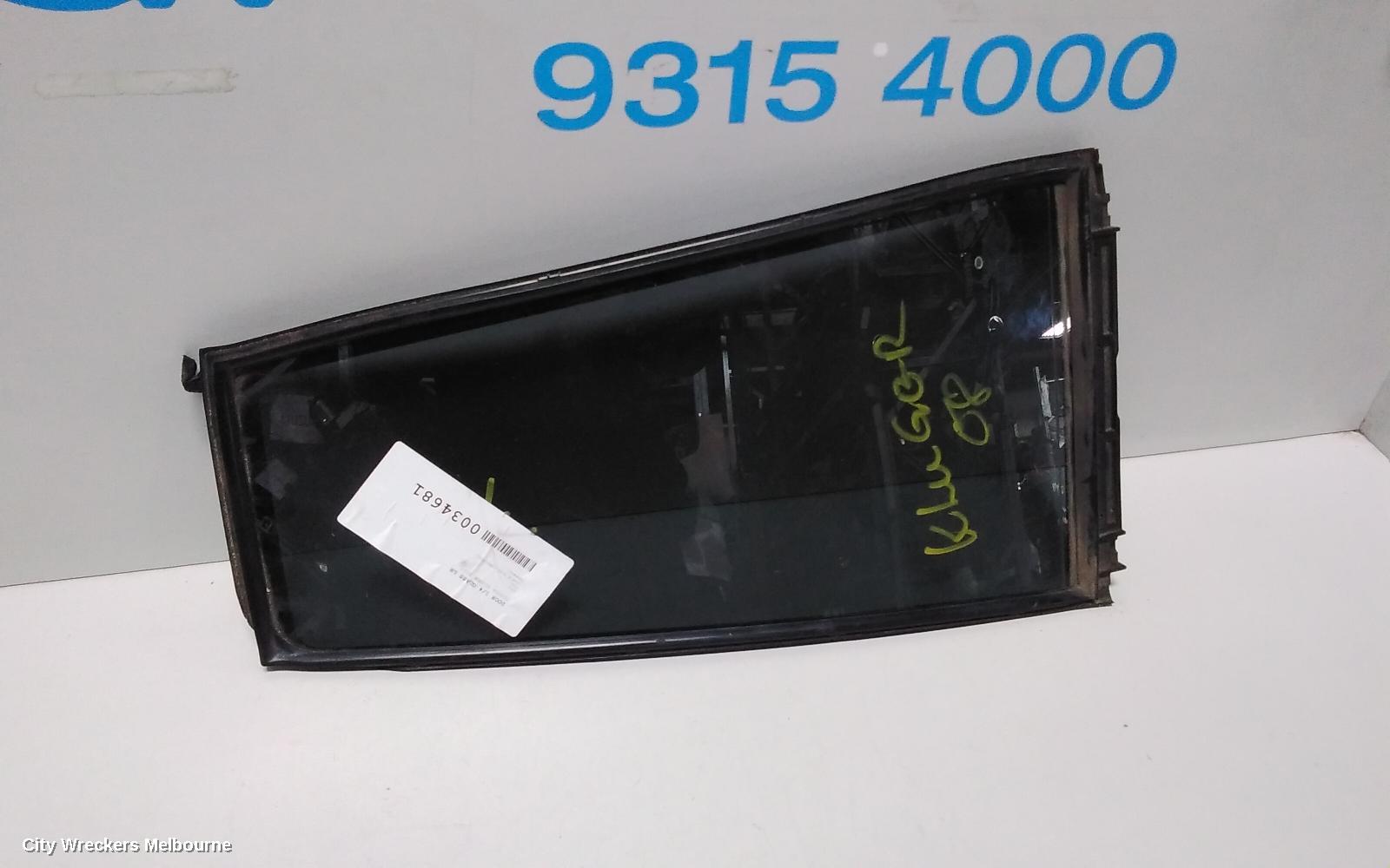 TOYOTA KLUGER LEFT REAR 1/4 DOOR GLASS, GSU40-GSU45, 05/2007 - 02/2014