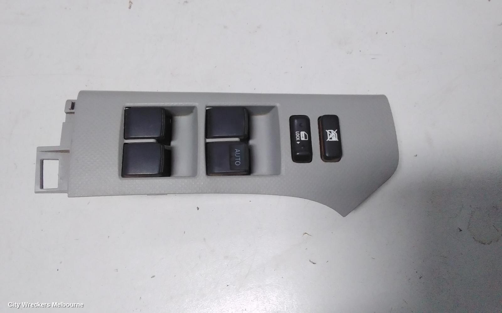 TOYOTA YARIS PWR DR WIND SWITCH, RH FRONT (MASTER SWITCH), 4 SWITCH TYPE, 5DR HATCH/SEDAN, NCP9#, 10/2005 ONWARDS