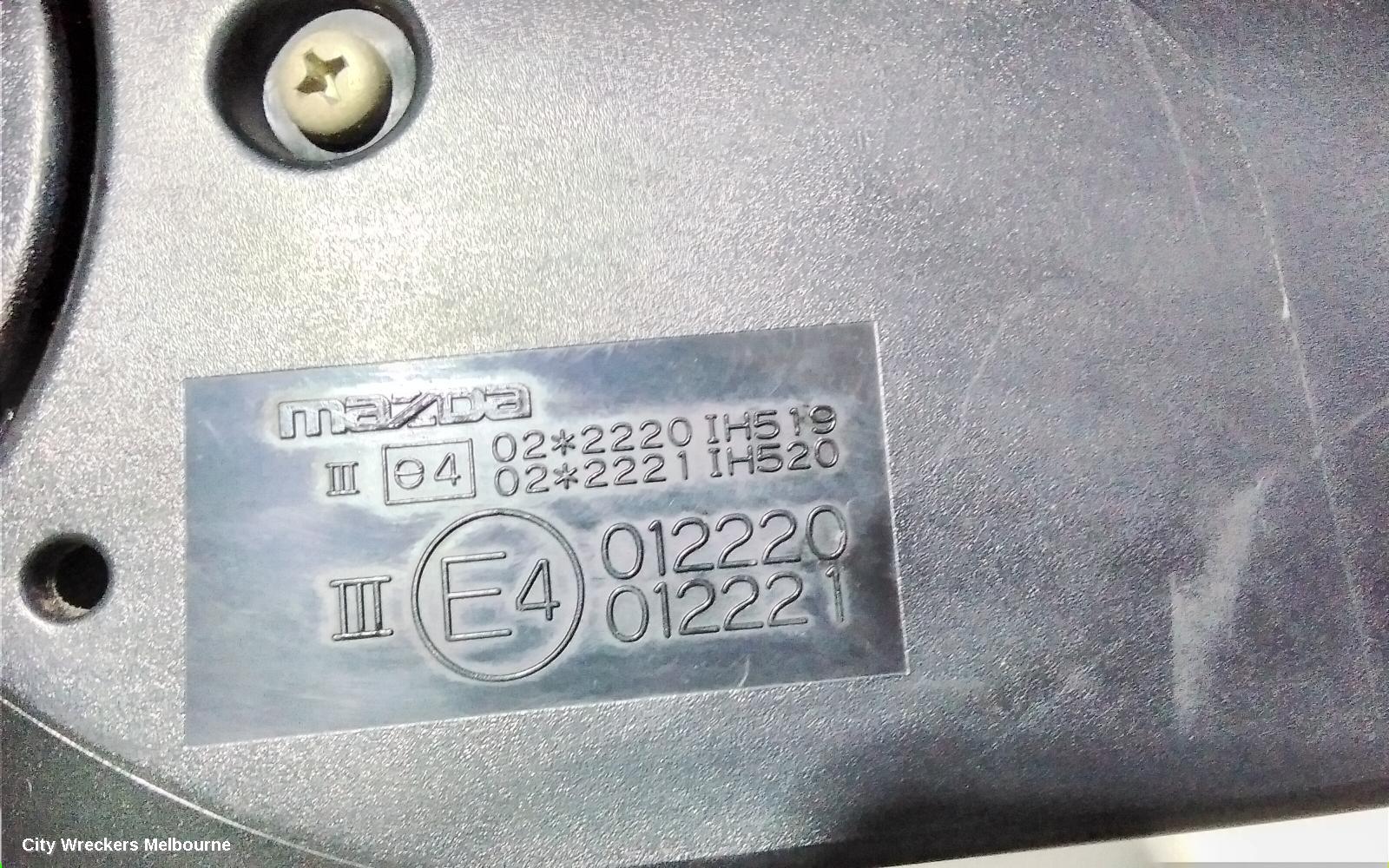 MAZDA 3 LEFT DOOR MIRROR, BK, POWER, SEDAN/HATCH, NON MPS, 3 WIRE TYPE, 10/2003 - 04/2009