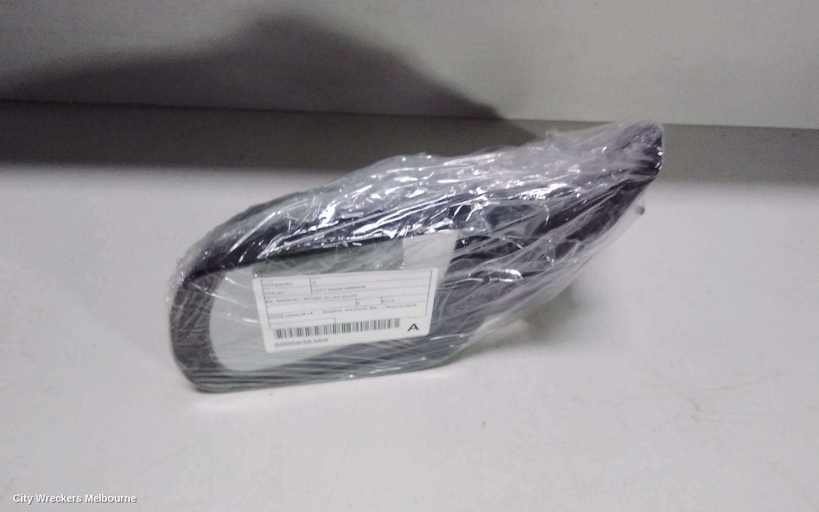 MAZDA 3 LEFT DOOR MIRROR, BK, MANUAL, SEDAN, 01/2004 - 04/2009