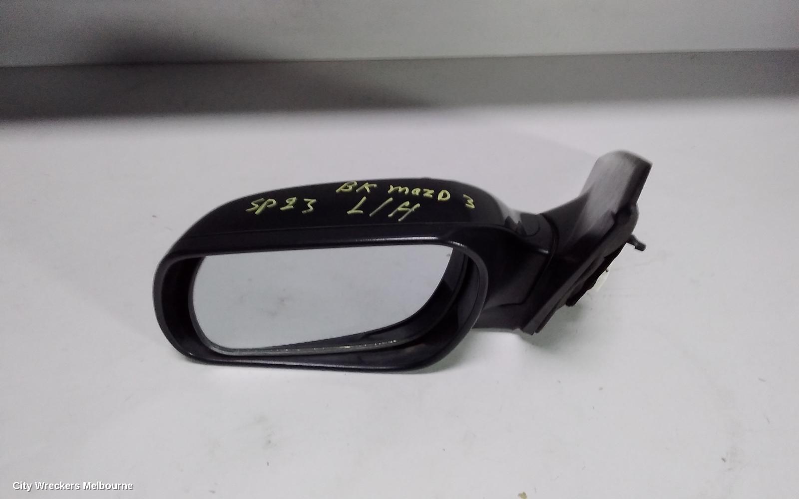 MAZDA 3 LEFT DOOR MIRROR, BK, MANUAL, SEDAN, 01/2004 - 04/2009