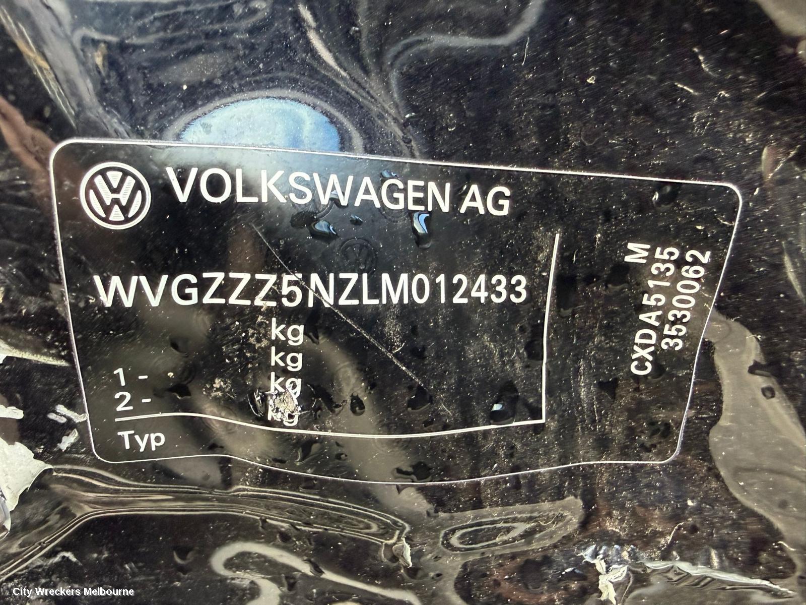 VOLKSWAGEN TIGUAN ENGINE, PETROL, 2.0, TURBO, CXDA CODE, 5NA, 06/2016 - 02/2024