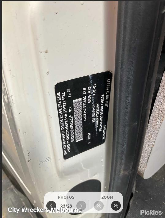 TOYOTA HIACE TRANS/GEARBOX, AUTO, RWD, DIESEL, 3.0, 1KD-FTV, KDH, A340E CODE, NON-SPEEDO DRIVE (SINGLE SENSOR TYPE), 12/2013 - 04/2019