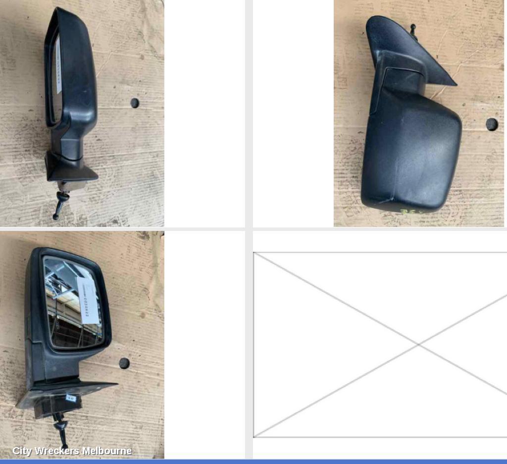 KIA PREGIO RIGHT DOOR MIRROR, CT, MANUAL, SQUARE TYPE, 07/2004 - 01/2006