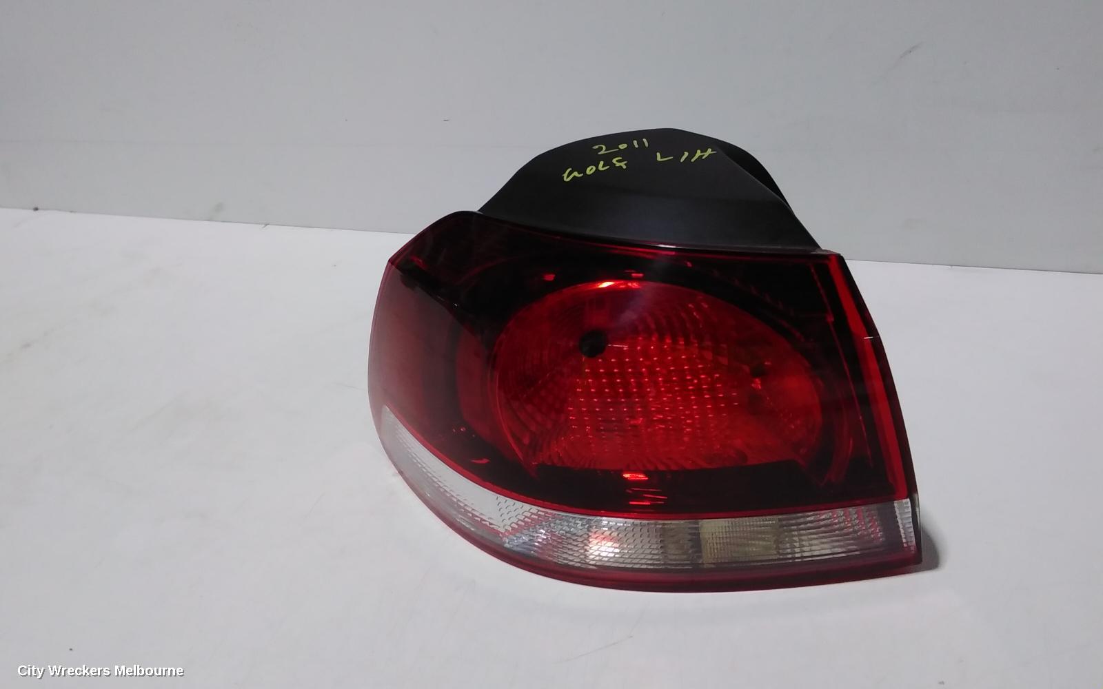 VOLKSWAGEN GOLF LEFT TAILLIGHT, GEN 6, 3DR/5DR HATCH, 12/2008 - 03/2013