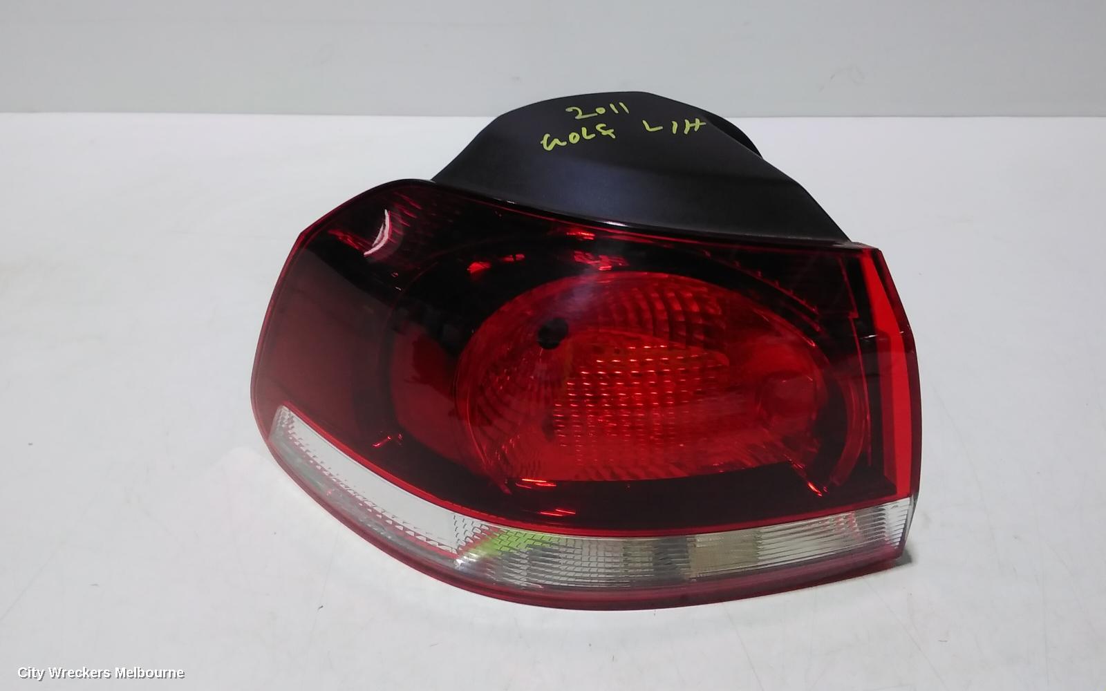 VOLKSWAGEN GOLF LEFT TAILLIGHT, GEN 6, 3DR/5DR HATCH, 12/2008 - 03/2013