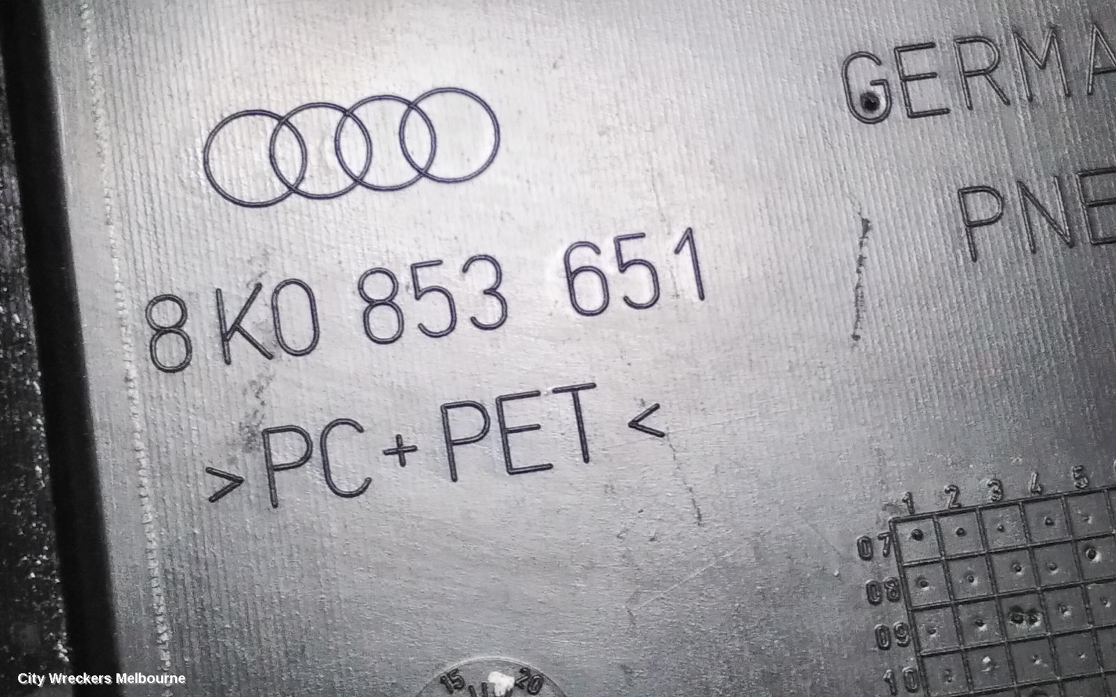 AUDI A4 GRILLE, RADIATOR GRILLE, B8 8K (A4), GREY, 02/2008 - 06/2012