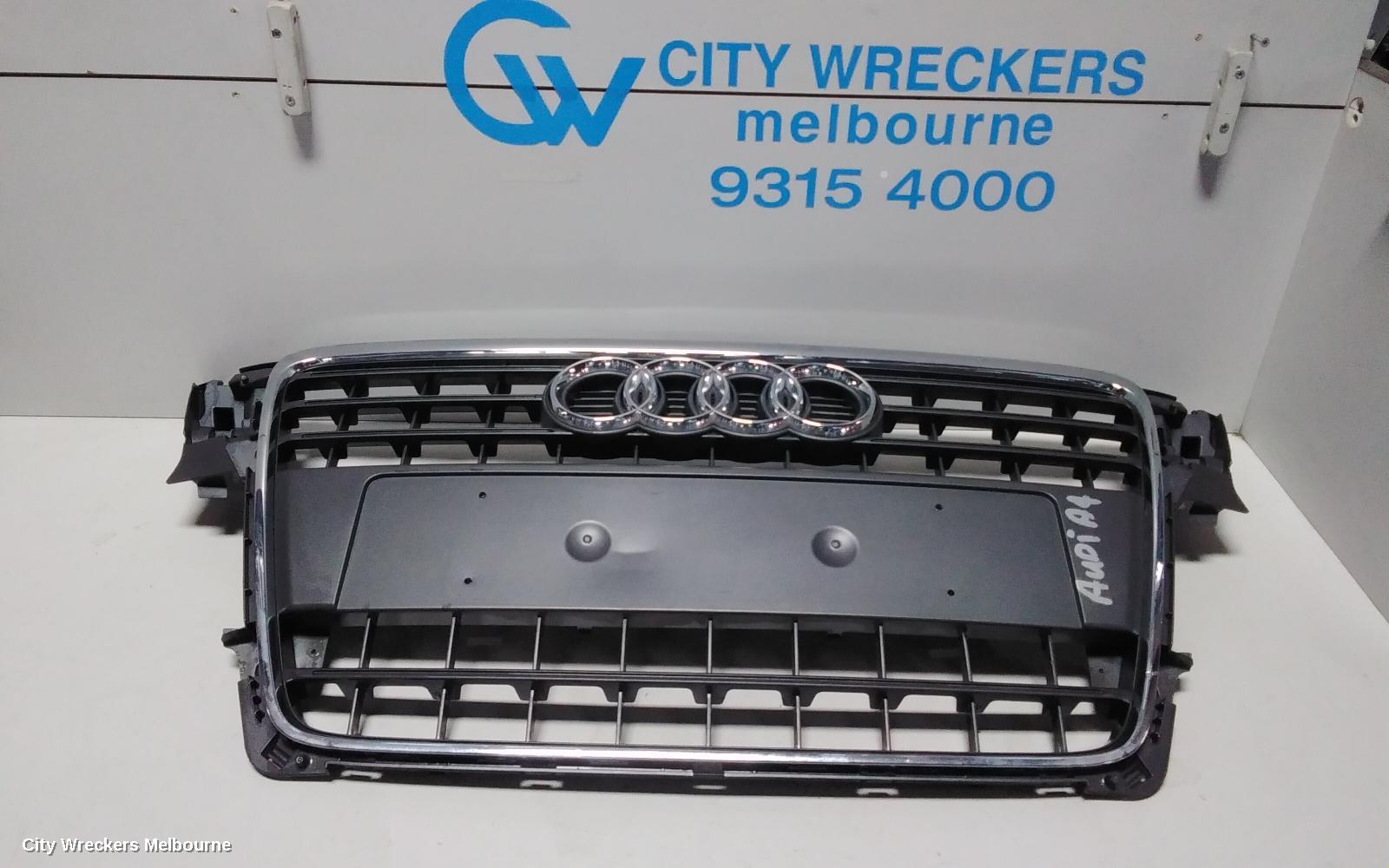 AUDI A4 GRILLE, RADIATOR GRILLE, B8 8K (A4), GREY, 02/2008 - 06/2012