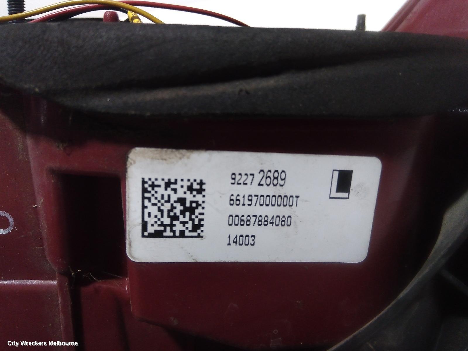 HOLDEN COMMODORE LEFT TAILLIGHT, VF, SEDAN, CLEAR TYPE, EVOKE/SV6/SS/INTERNATIONAL, 05/2013 - 12/2017