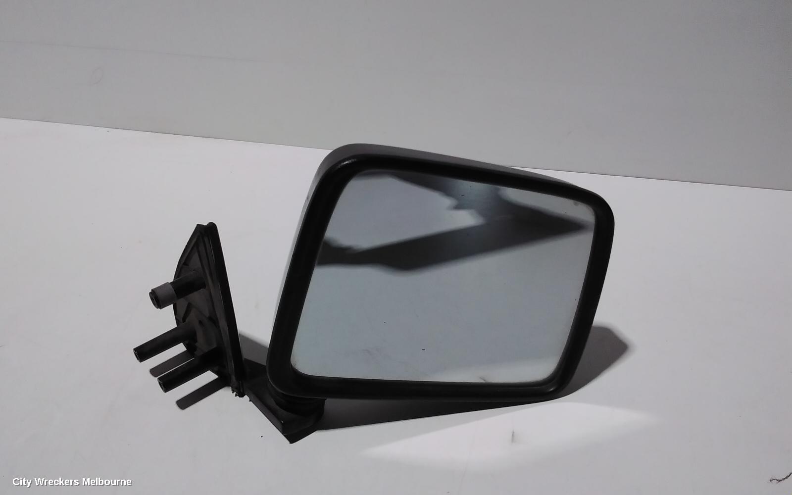 NISSAN NAVARA RIGHT DOOR MIRROR, D22, MANUAL, TRAY BACK, LONG ARM TYPE, 04/1997 - 08/2015