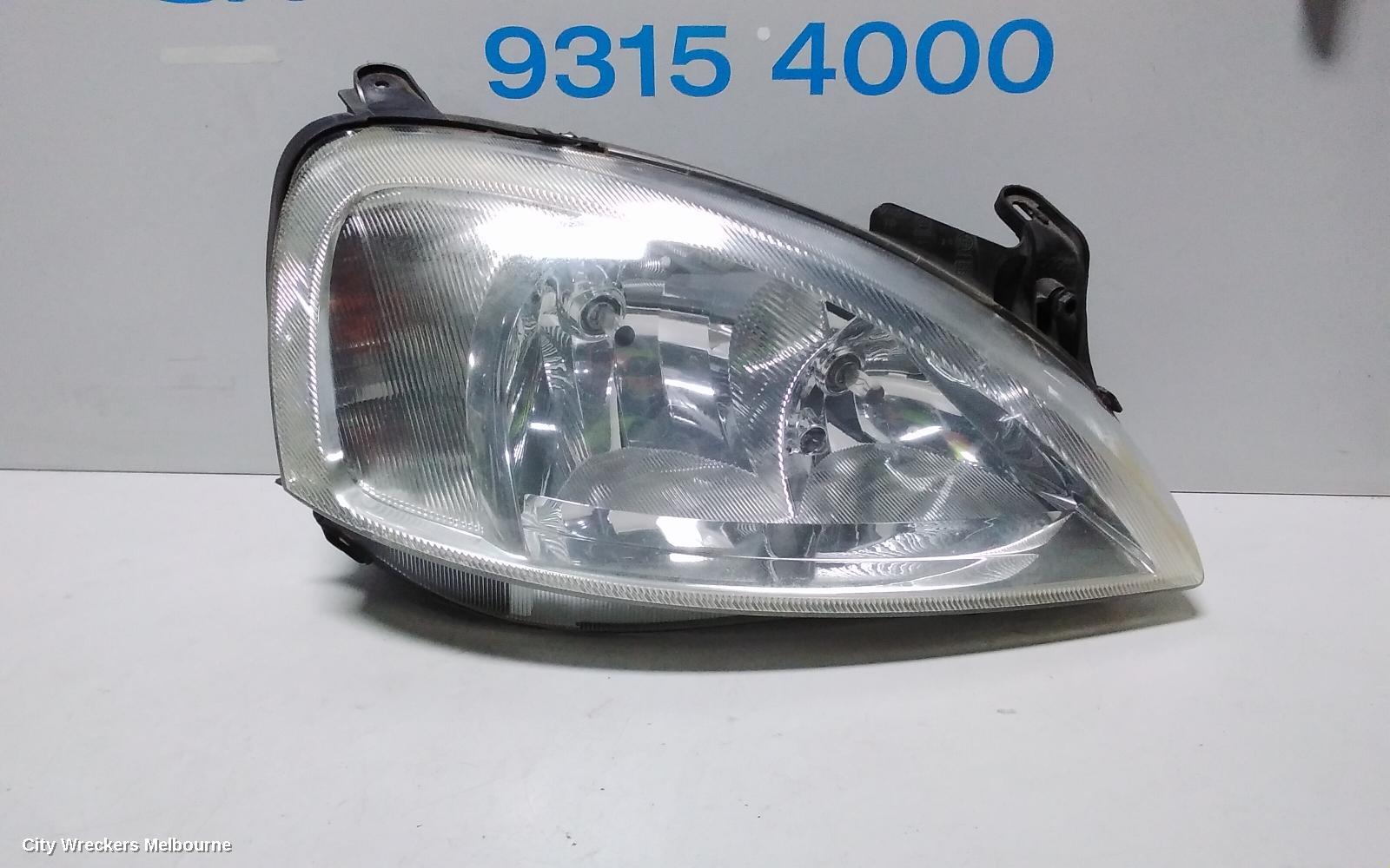 HOLDEN BARINA RIGHT HEADLAMP, XC, JAP TYPE, 03/2001 - 01/2004