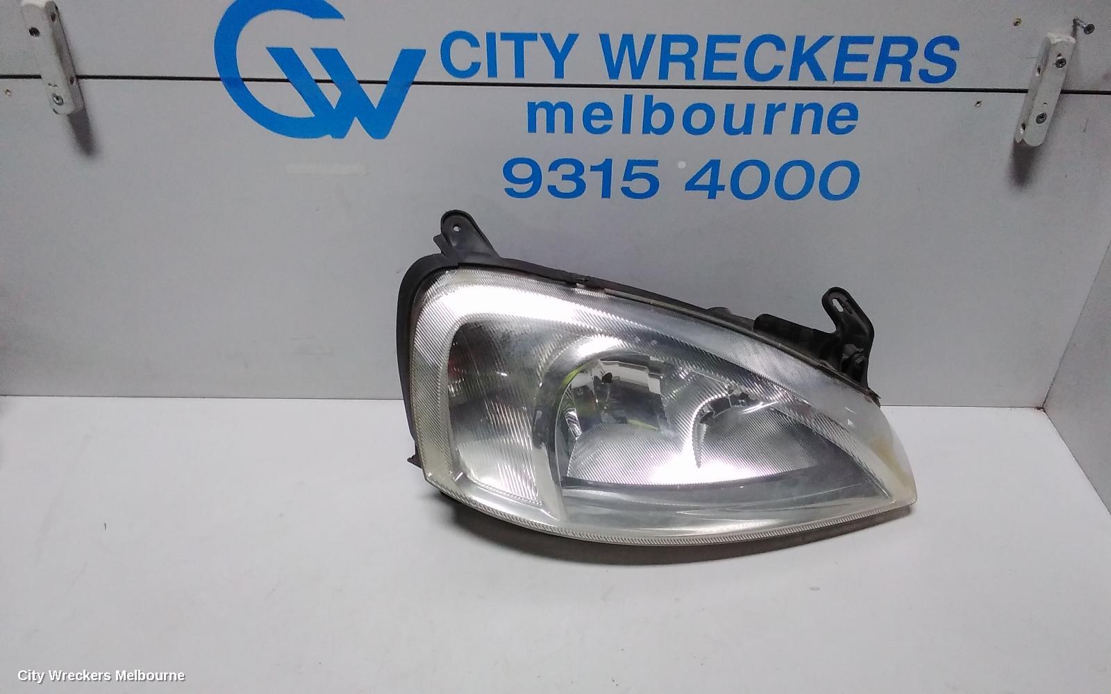 HOLDEN BARINA RIGHT HEADLAMP, XC, JAP TYPE, 03/2001 - 01/2004