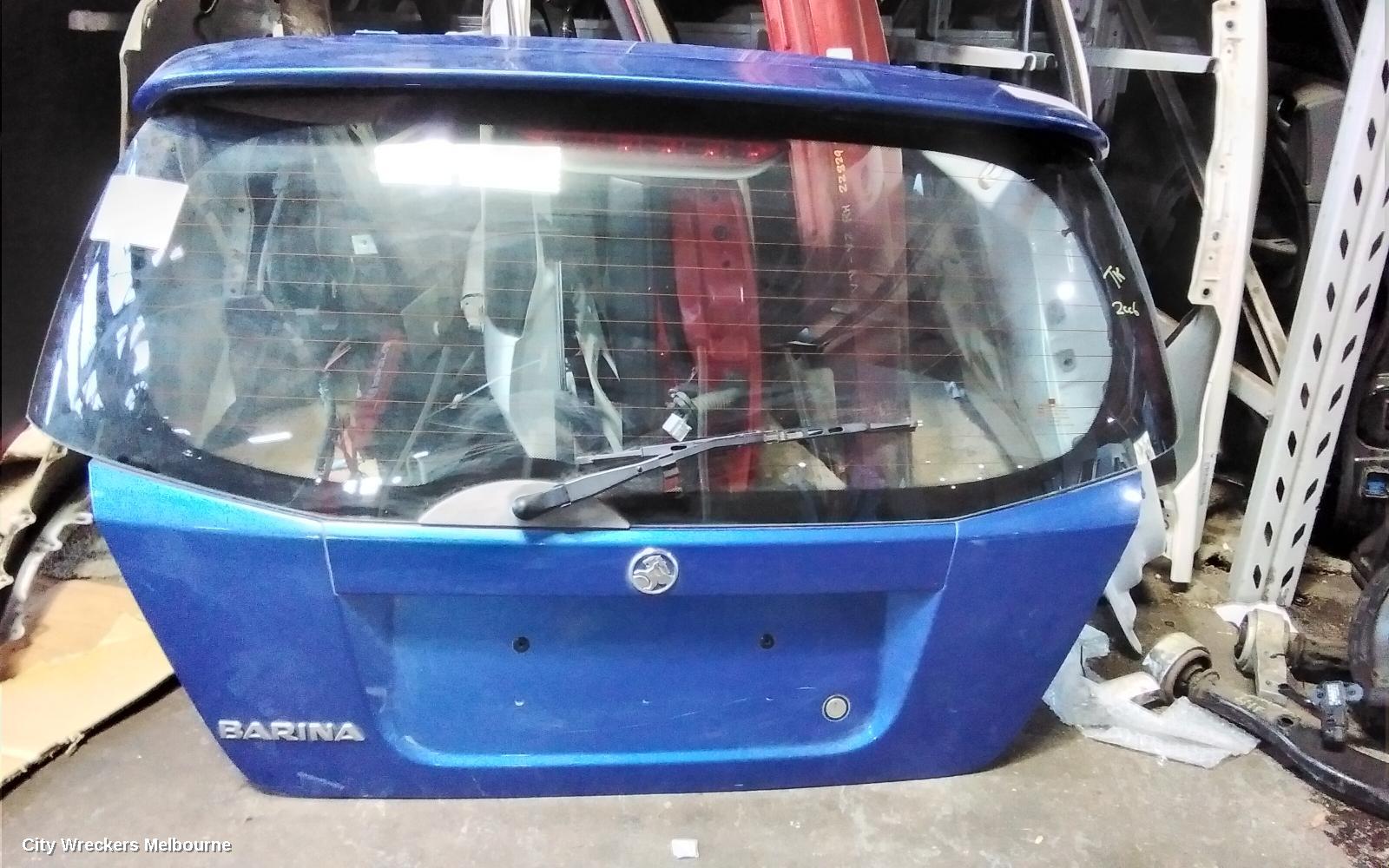 HOLDEN BARINA BOOTLID/TAILGATE, TAILGATE, TK, SPOILERED TYPE, 12/2005 - 12/2012