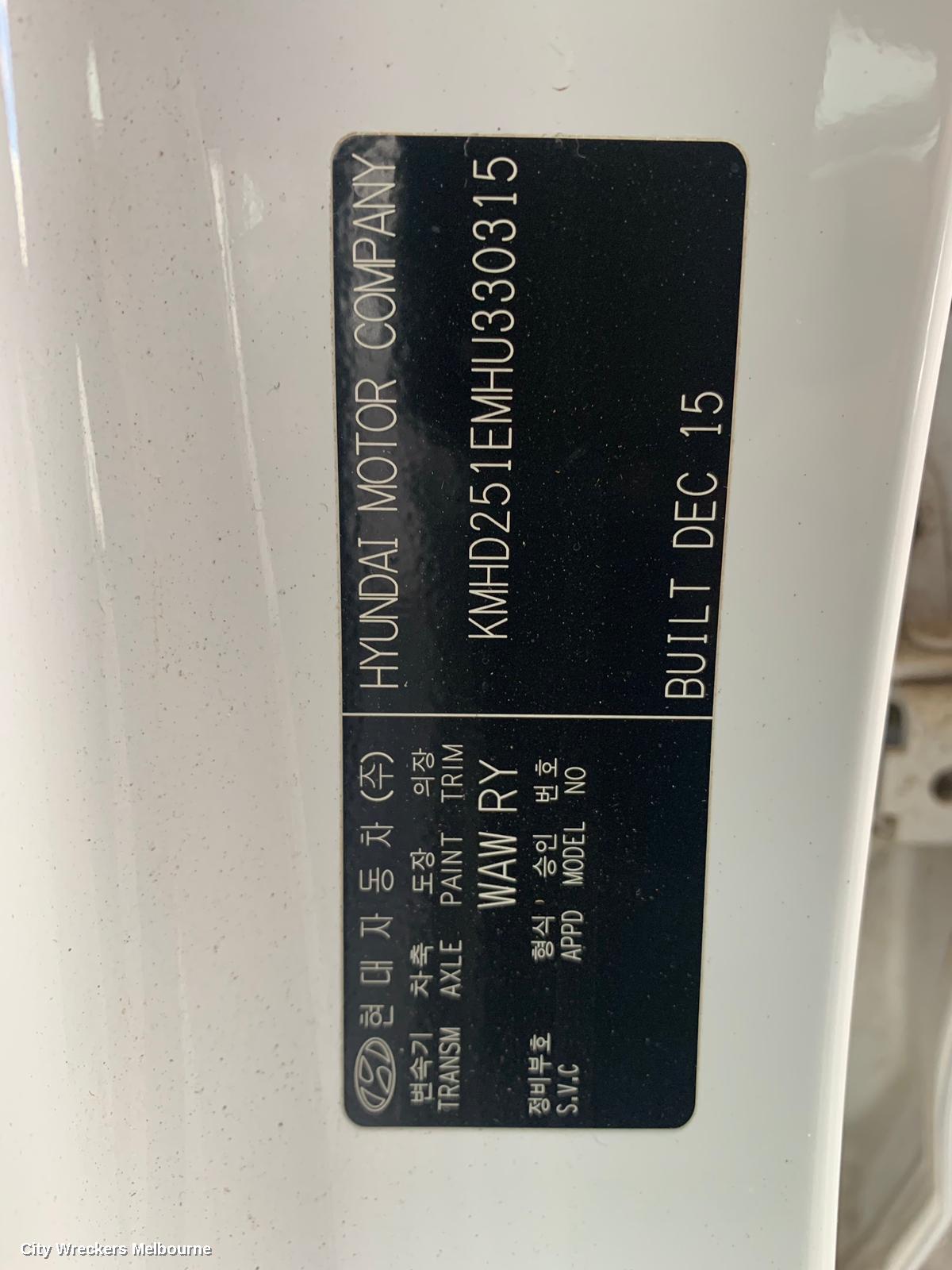 HYUNDAI I30 SUNVISOR, GD, RH SIDE, 03/2012 - 02/2017