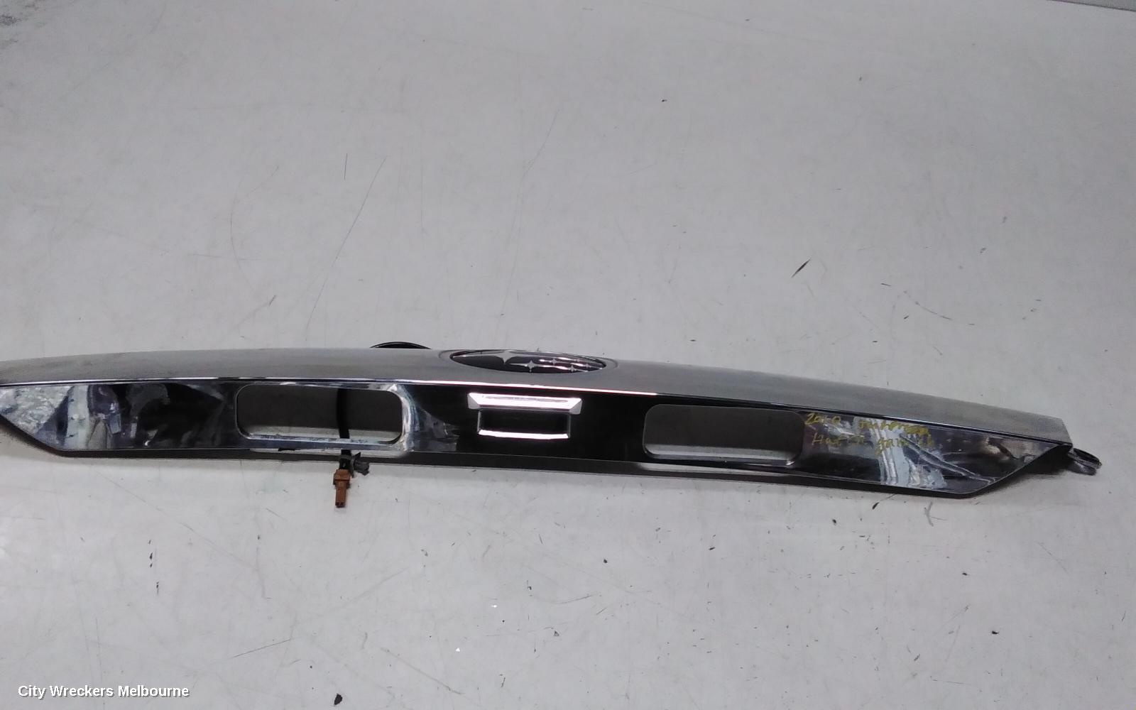 SUBARU IMPREZA REAR GARNISH, CENTRE, HATCH, CHROME, G3, 04/2007 - 12/2013
