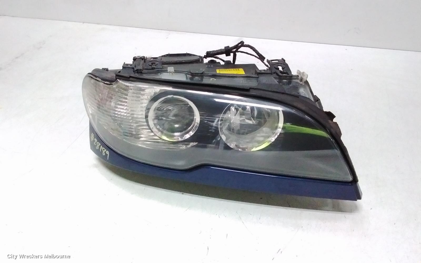 BMW 3 SERIES RIGHT HEADLAMP, E46, CPE/CAB, STANDARD, CLEAR FLASHER, 03/2003 - 07/2006
