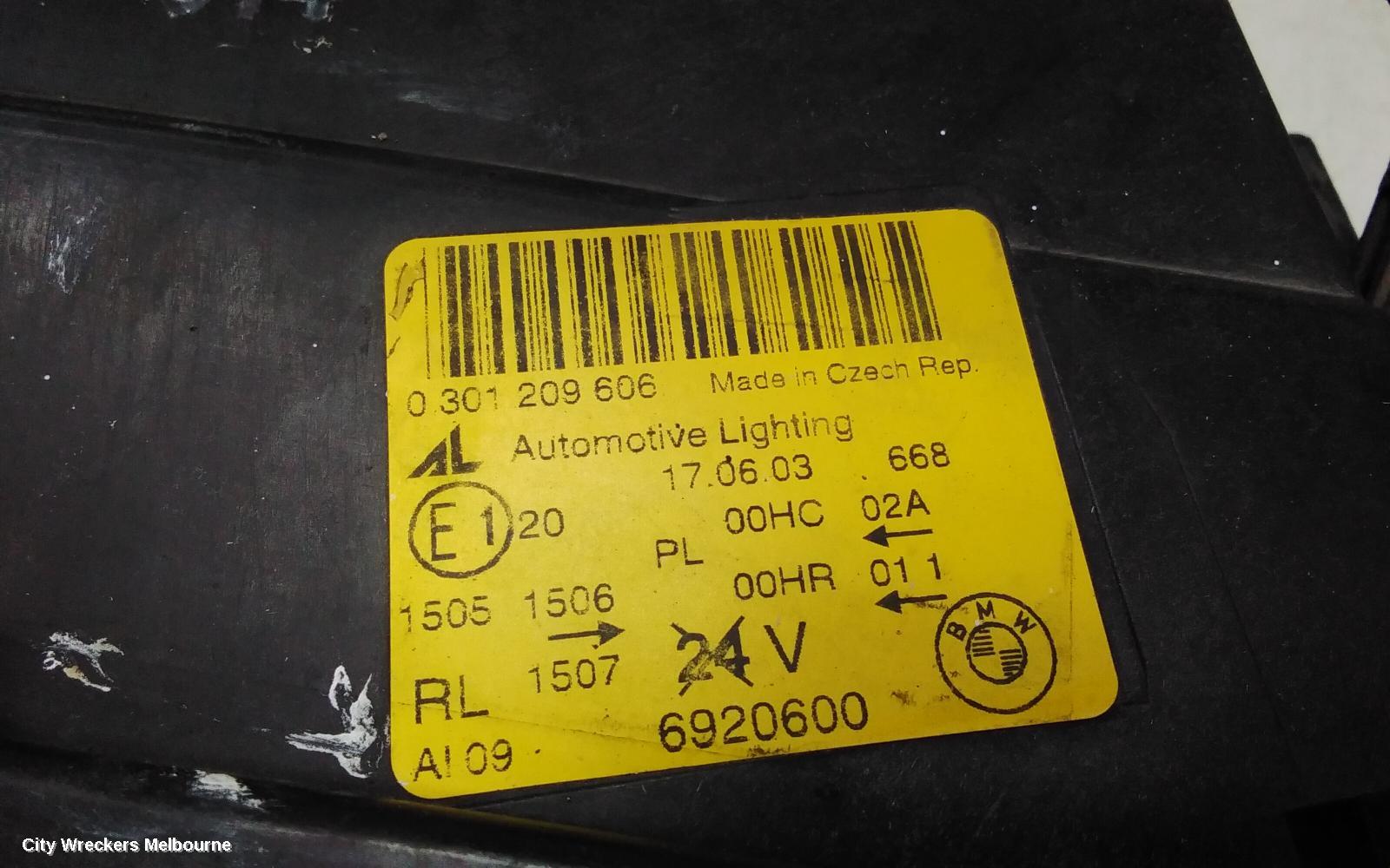 BMW 3 SERIES RIGHT HEADLAMP, E46, CPE/CAB, STANDARD, CLEAR FLASHER, 03/2003 - 07/2006