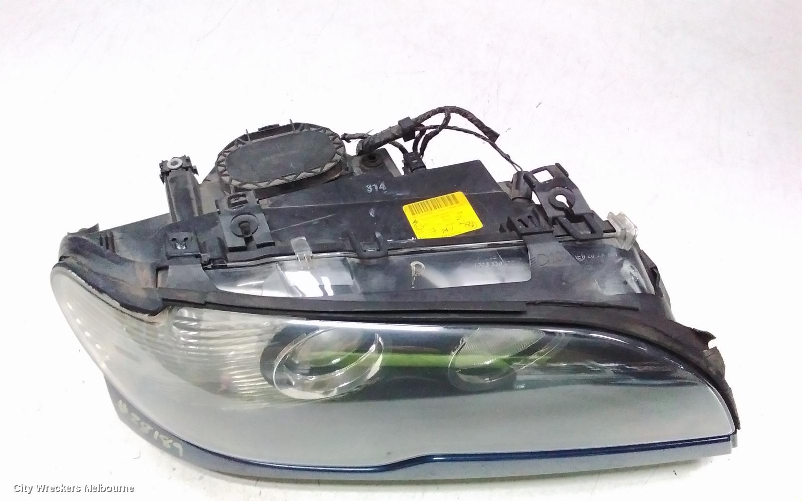 BMW 3 SERIES RIGHT HEADLAMP, E46, CPE/CAB, STANDARD, CLEAR FLASHER, 03/2003 - 07/2006