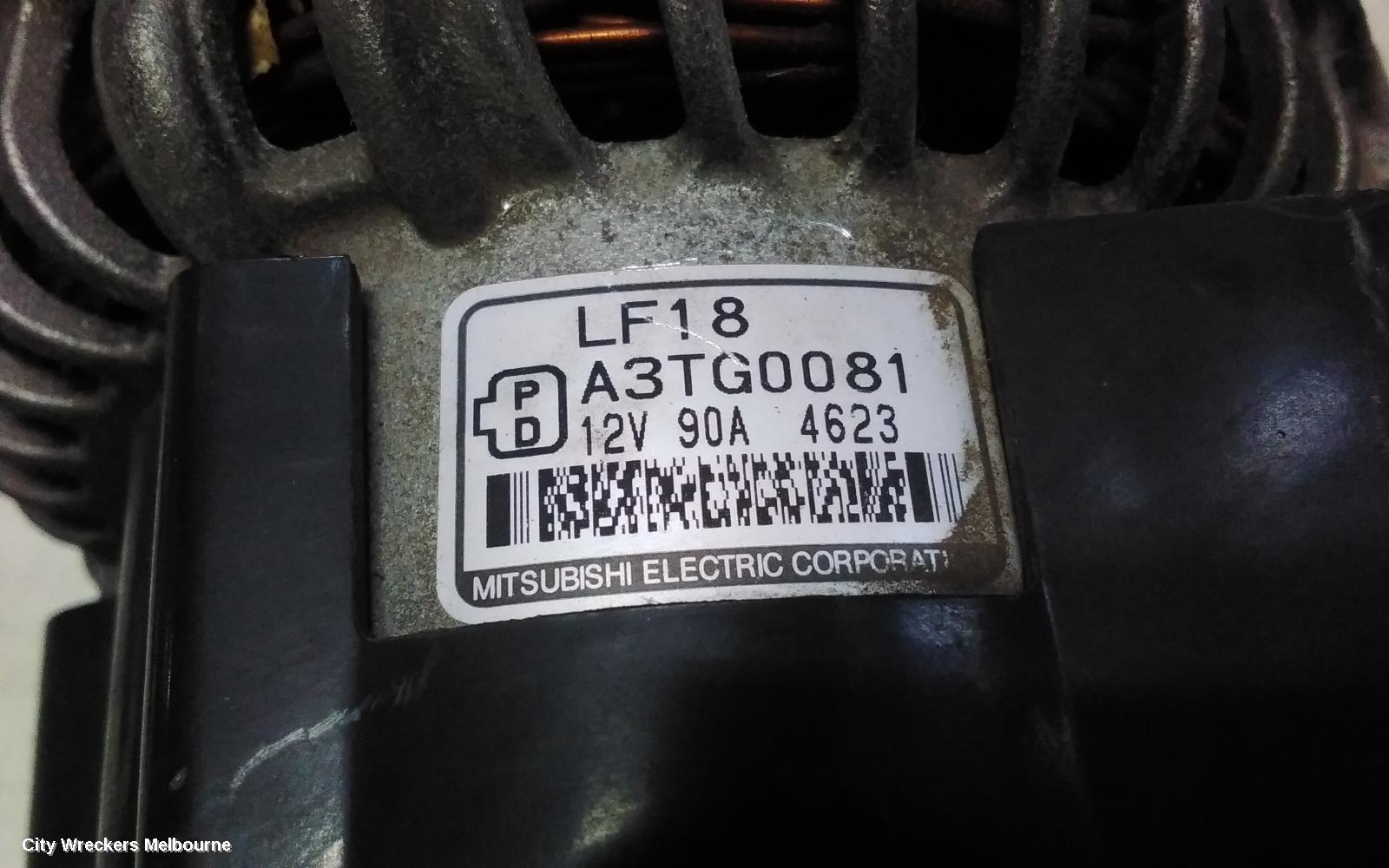 MAZDA 6 ALTERNATOR, PETROL, 2.3, L3, 2 PIN, NON CLUTCH TYPE PULLEY, GG/GY, 09/2002 - 06/2005