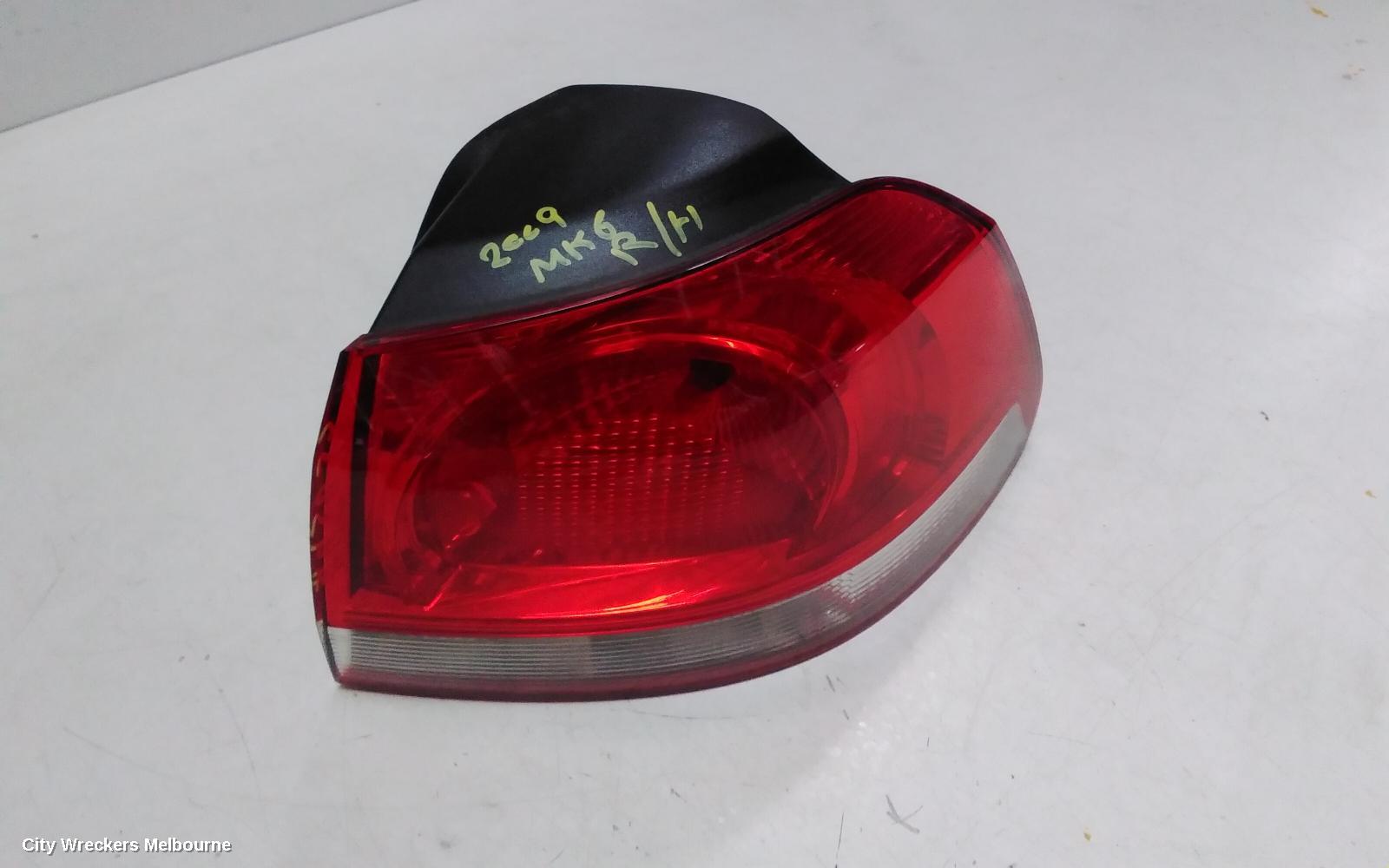VOLKSWAGEN GOLF RIGHT TAILLIGHT, GEN 6, 3DR/5DR HATCH, 12/2008 - 03/2013