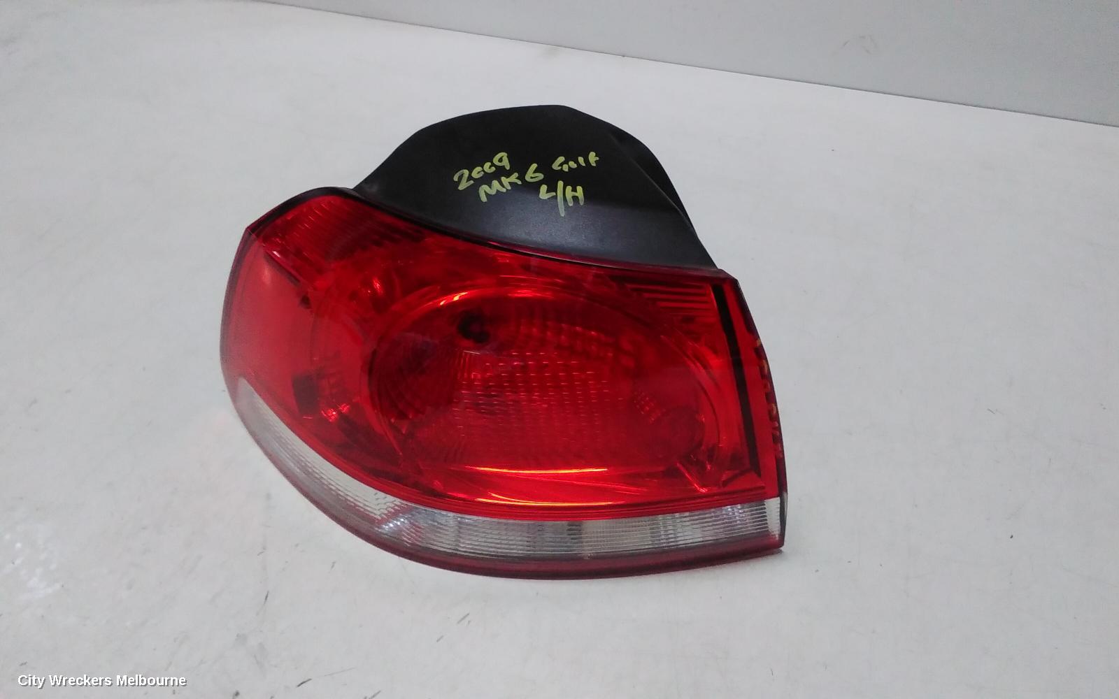 VOLKSWAGEN GOLF LEFT TAILLIGHT, GEN 6, 3DR/5DR HATCH, 12/2008 - 03/2013