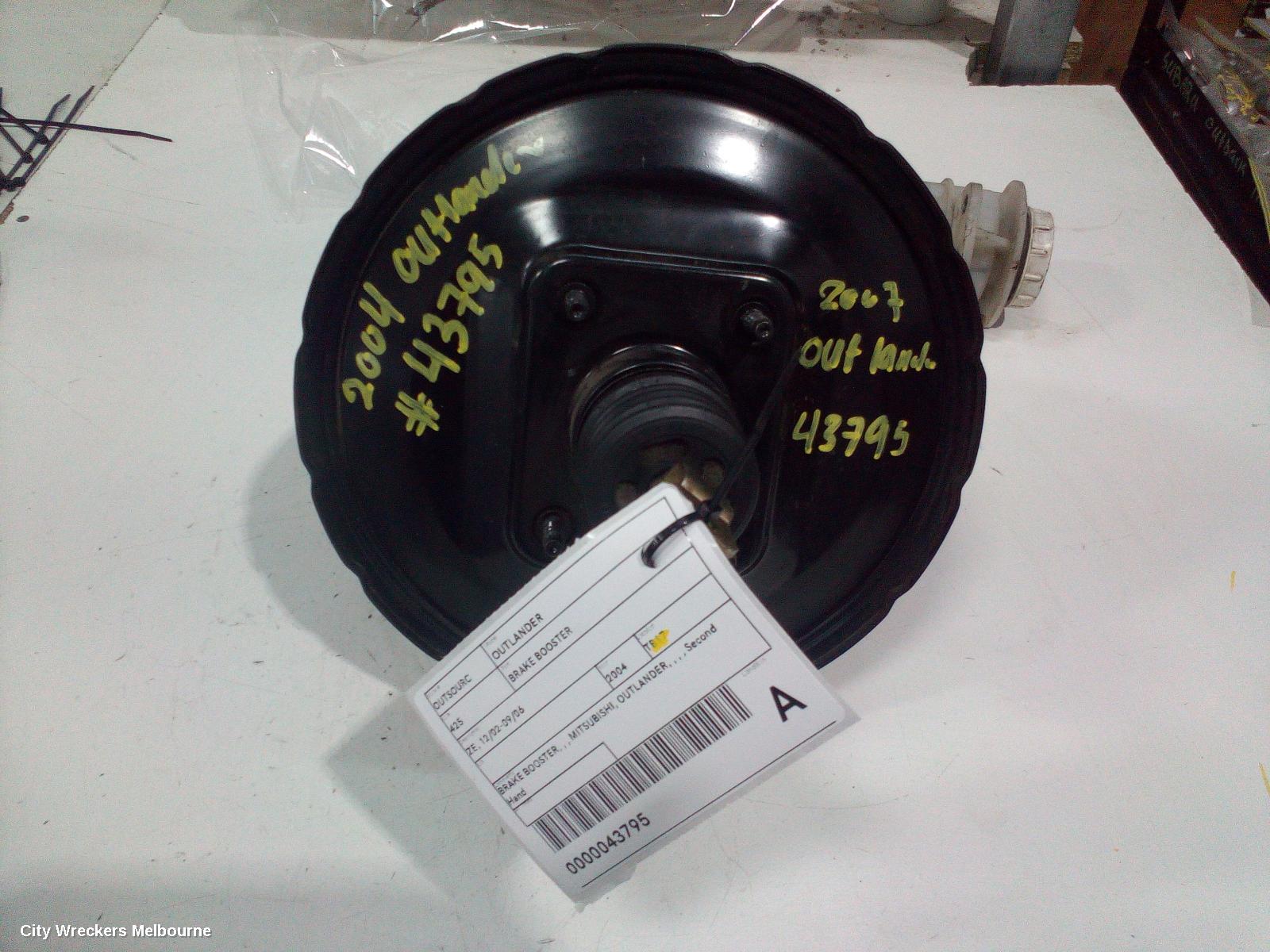 MITSUBISHI OUTLANDER BRAKE BOOSTER, ZE, 12/2002 - 09/2006
