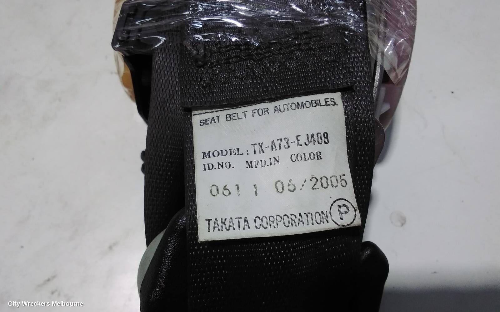 HONDA JAZZ SEATBELT/STALK, LH FRONT, SEAT BELT ONLY (NO STALK), GD, 10/2002 - 09/2008