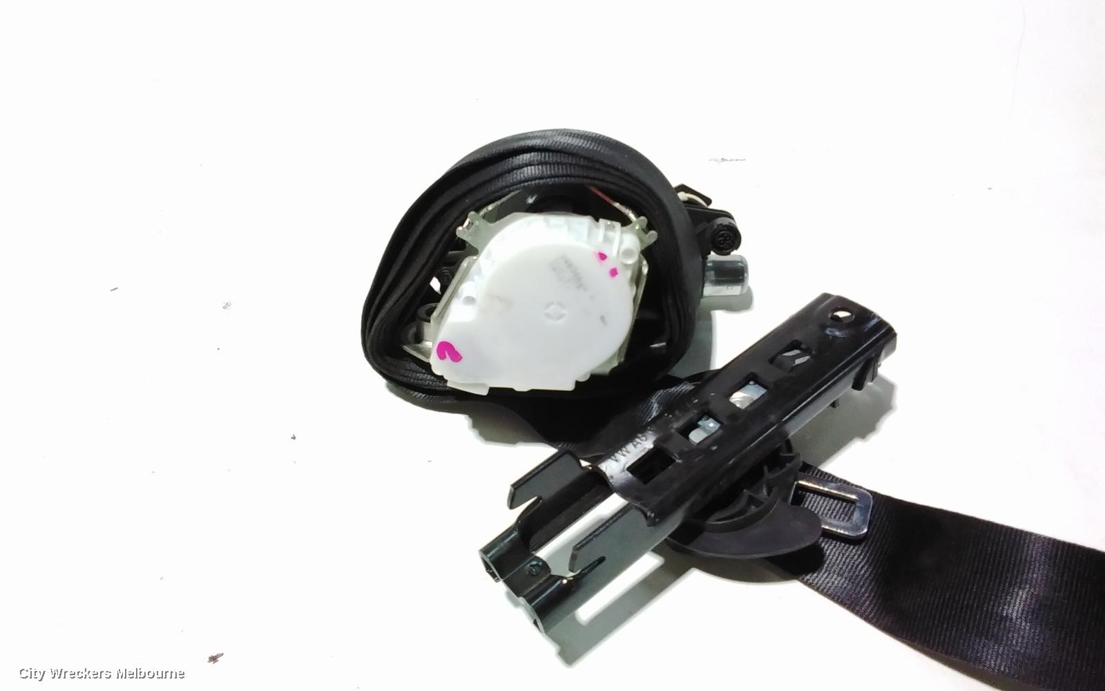 VOLKSWAGEN POLO SEATBELT/STALK, LH FRONT, SEAT BELT ONLY, 4 DOOR, BLACK TYPE, 6R/6C, 05/2010 - 08/2017