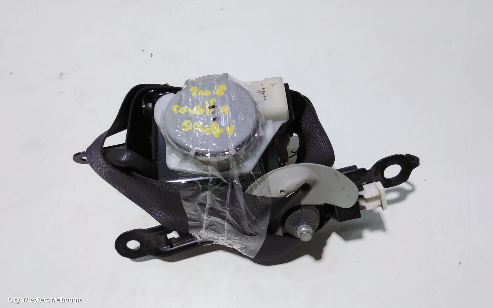 TOYOTA COROLLA SEATBELT/STALK, LH FRONT, SEAT BELT ONLY, GREY, ZRE152/20153R, 03/2007 - 12/2013