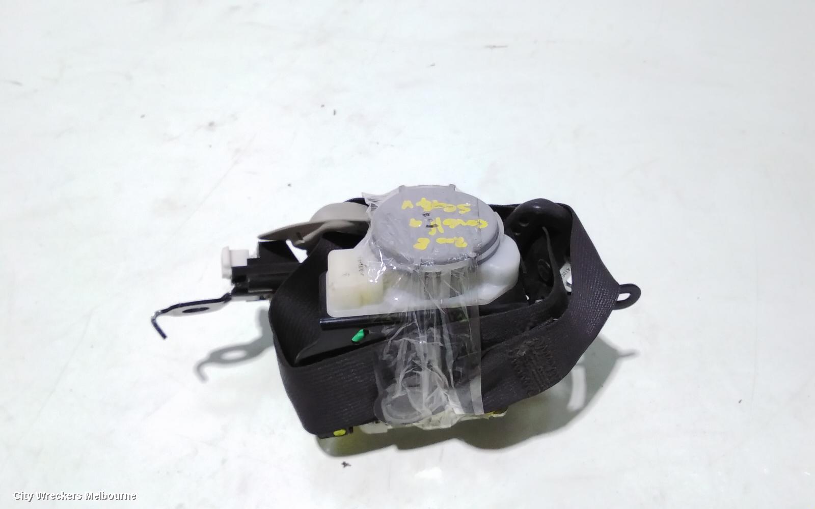TOYOTA COROLLA SEATBELT/STALK, LH FRONT, SEAT BELT ONLY, GREY, ZRE152/20153R, 03/2007 - 12/2013