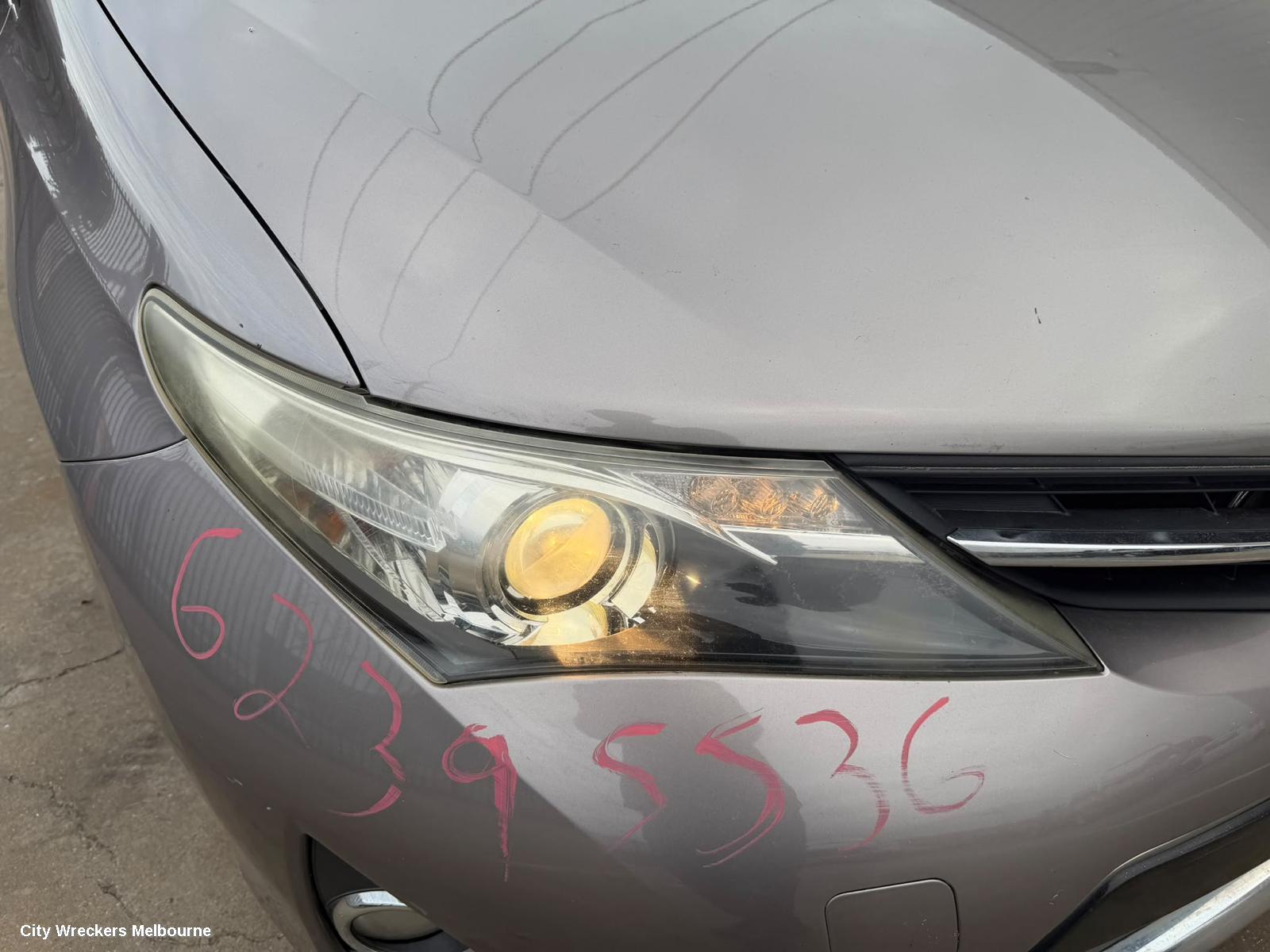 TOYOTA COROLLA LEFT TAILLIGHT, ZRE182R, HATCH, 08/2012 - 03/2015