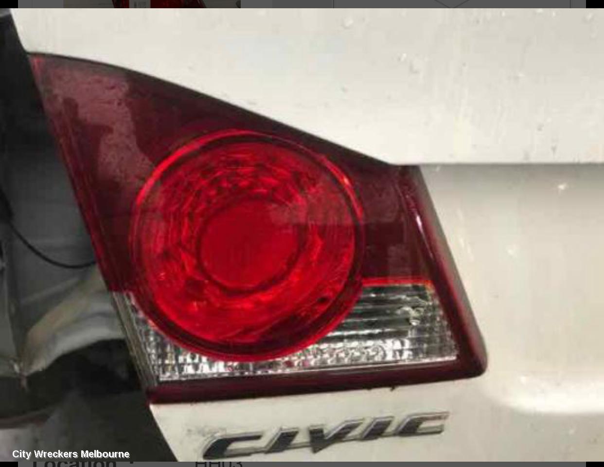 HONDA CIVIC REAR GARNISH, BOOTLID LAMP (LH SIDE), 8TH GEN, 02/2006 - 12/2008
