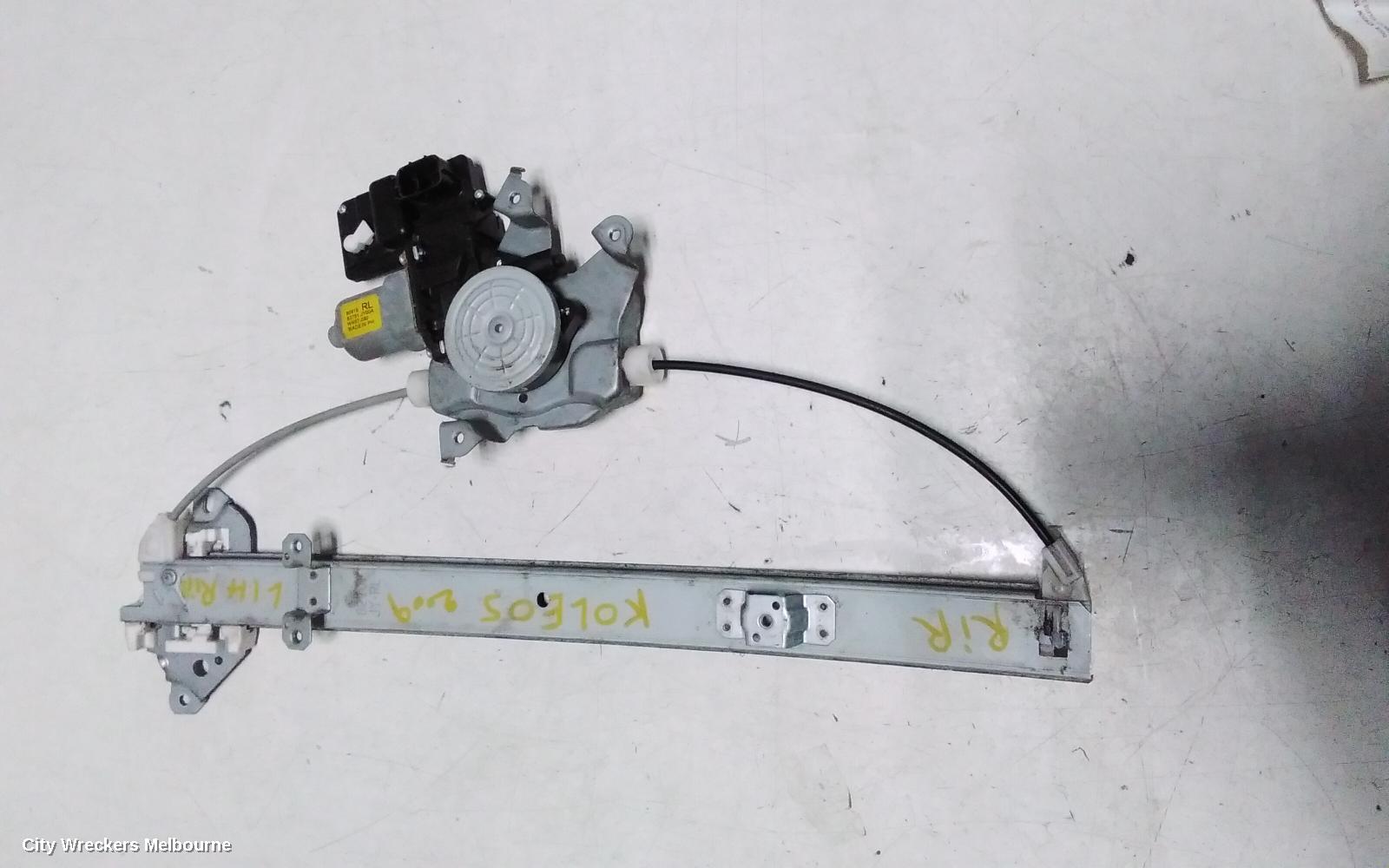 RENAULT KALEOS LEFT REAR WND REG/MOTOR, H45, DOOR REG ASSY (REG AND MOTOR), 09/2008 - 04/2016