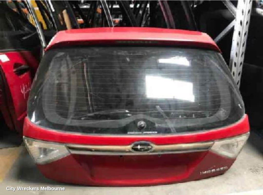 SUBARU IMPREZA BOOTLID/TAILGATE, TAILGATE, G3, R/RX/RS, 04/2007 - 11/2011