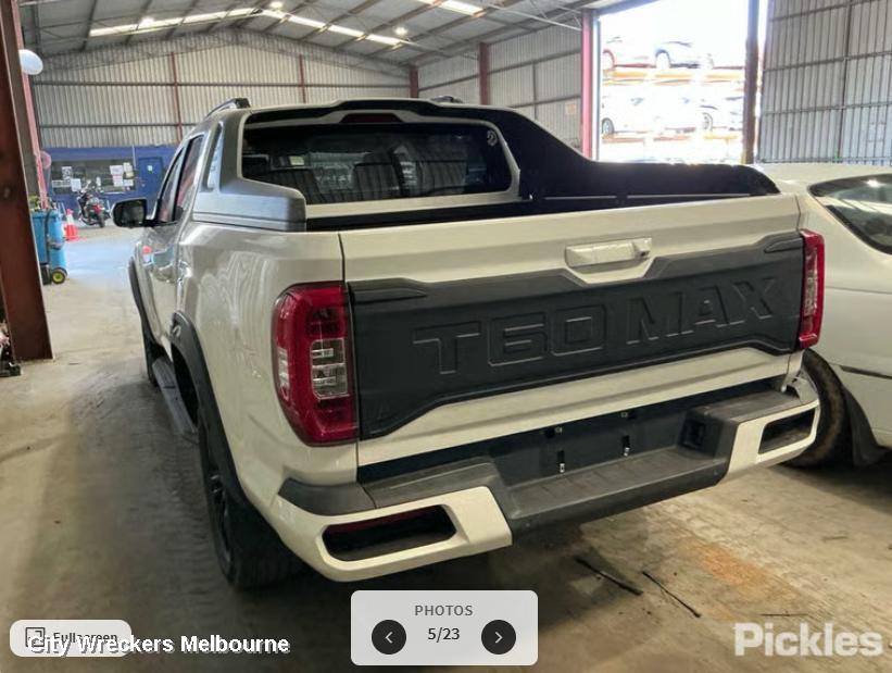 LDV T60 BOOTLID/TAILGATE, SK8C, TAILGATE, 08/2021 ONWARDS