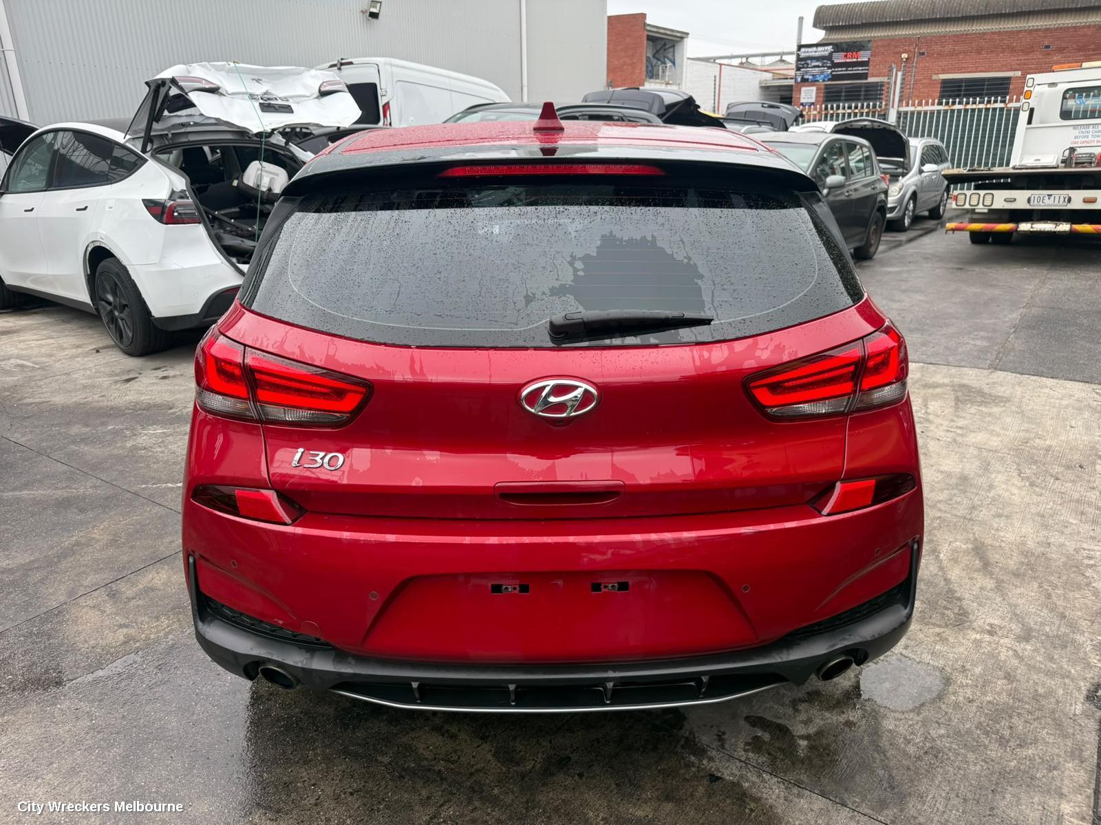 HYUNDAI I30 REAR BUMPER, BUMPER BAR (2 PIECE), PD, HATCH (S. KOREA VIN KMHH), N LINE, 03/2017 - 12/2023