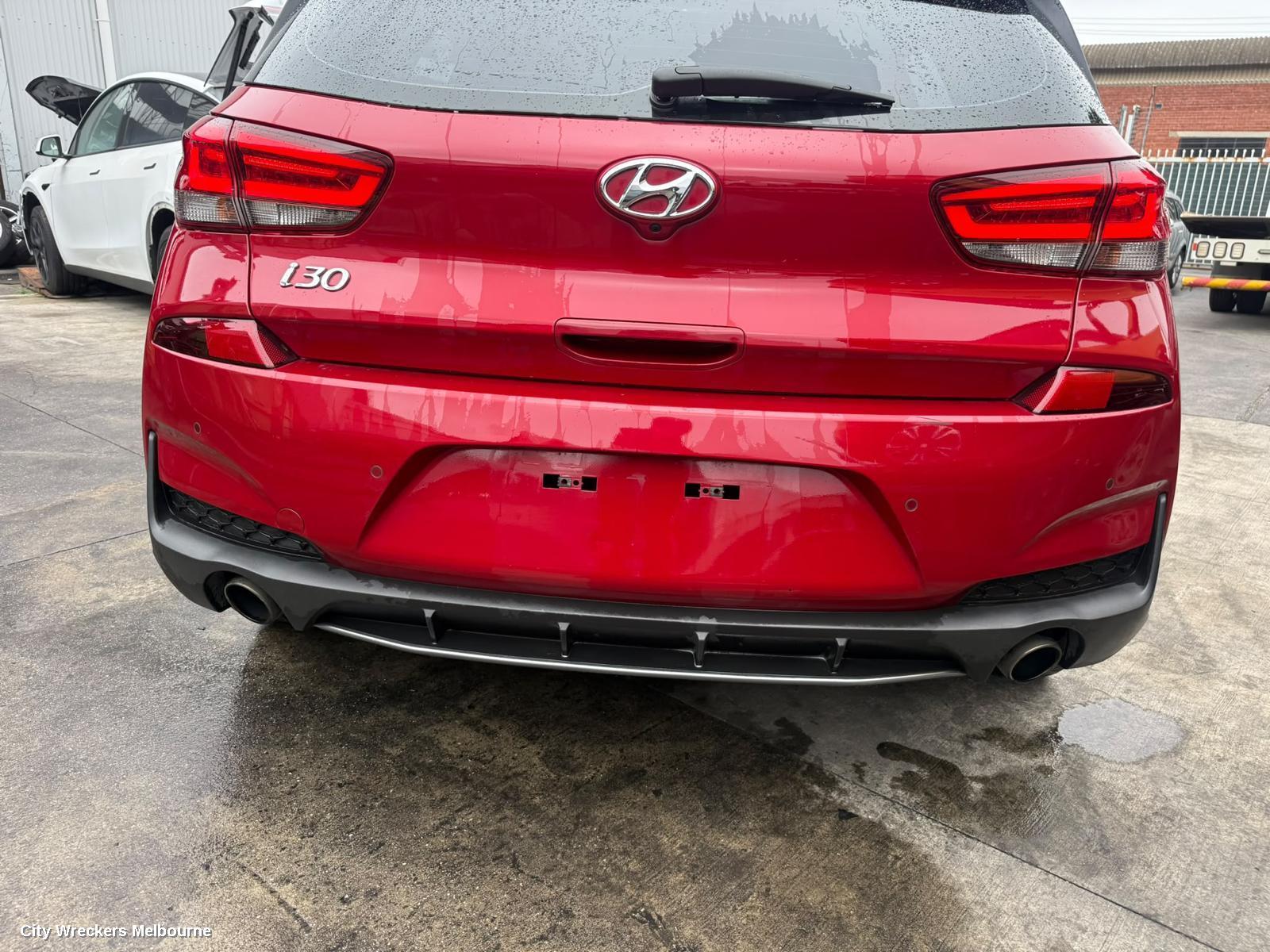 HYUNDAI I30 REAR BUMPER, BUMPER BAR (2 PIECE), PD, HATCH (S. KOREA VIN KMHH), N LINE, 03/2017 - 12/2023